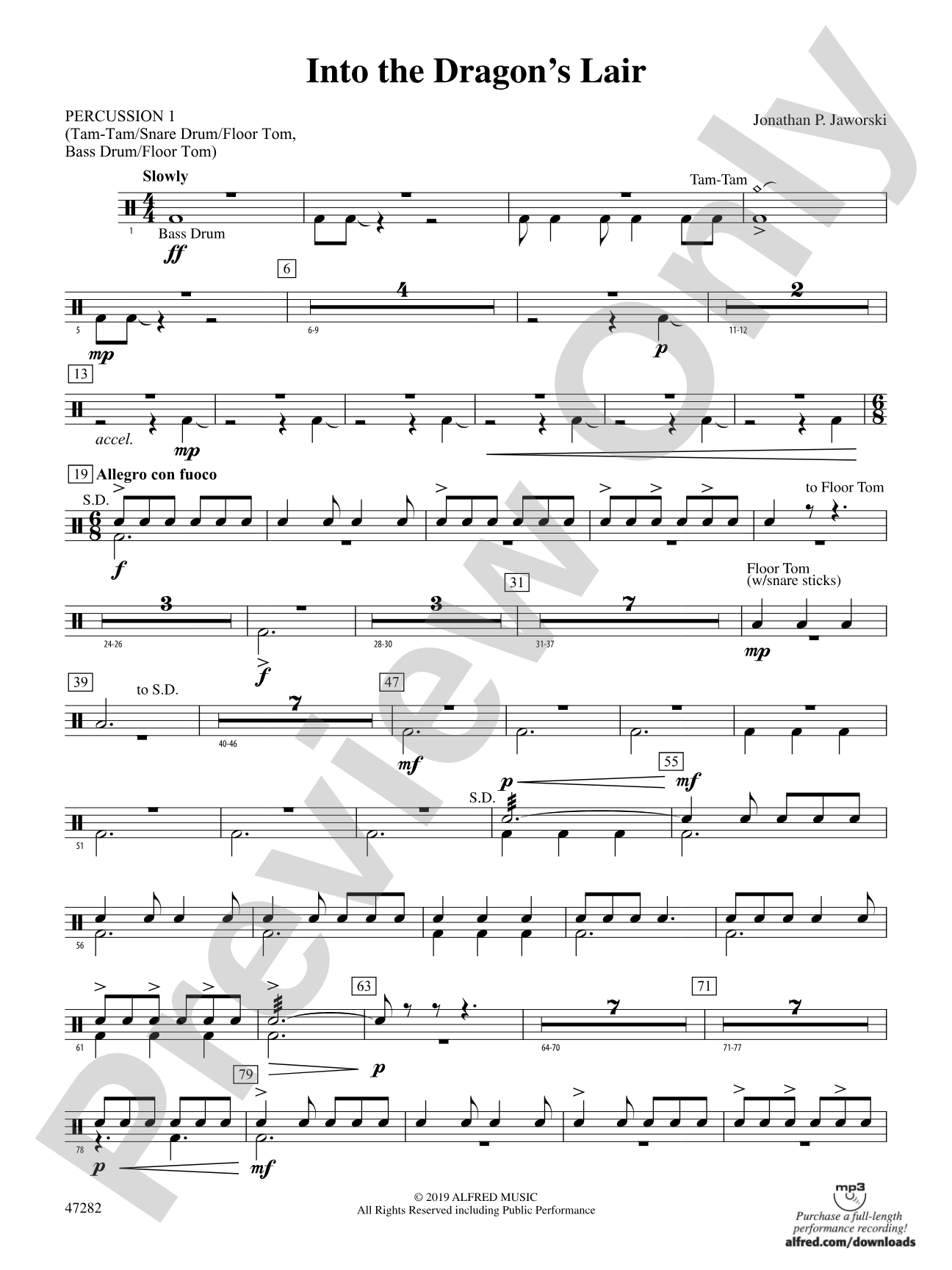 Into the Dragon's Lair: 1st Percussion