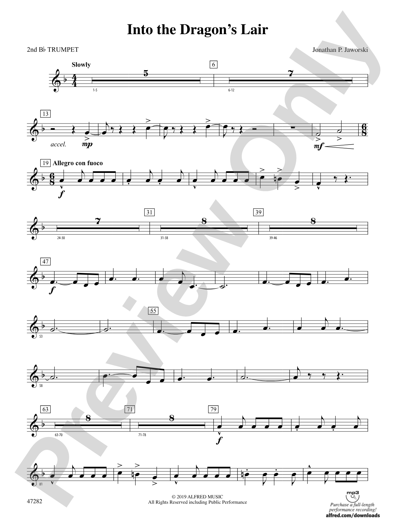 Into the Dragon's Lair: 2nd B-flat Trumpet
