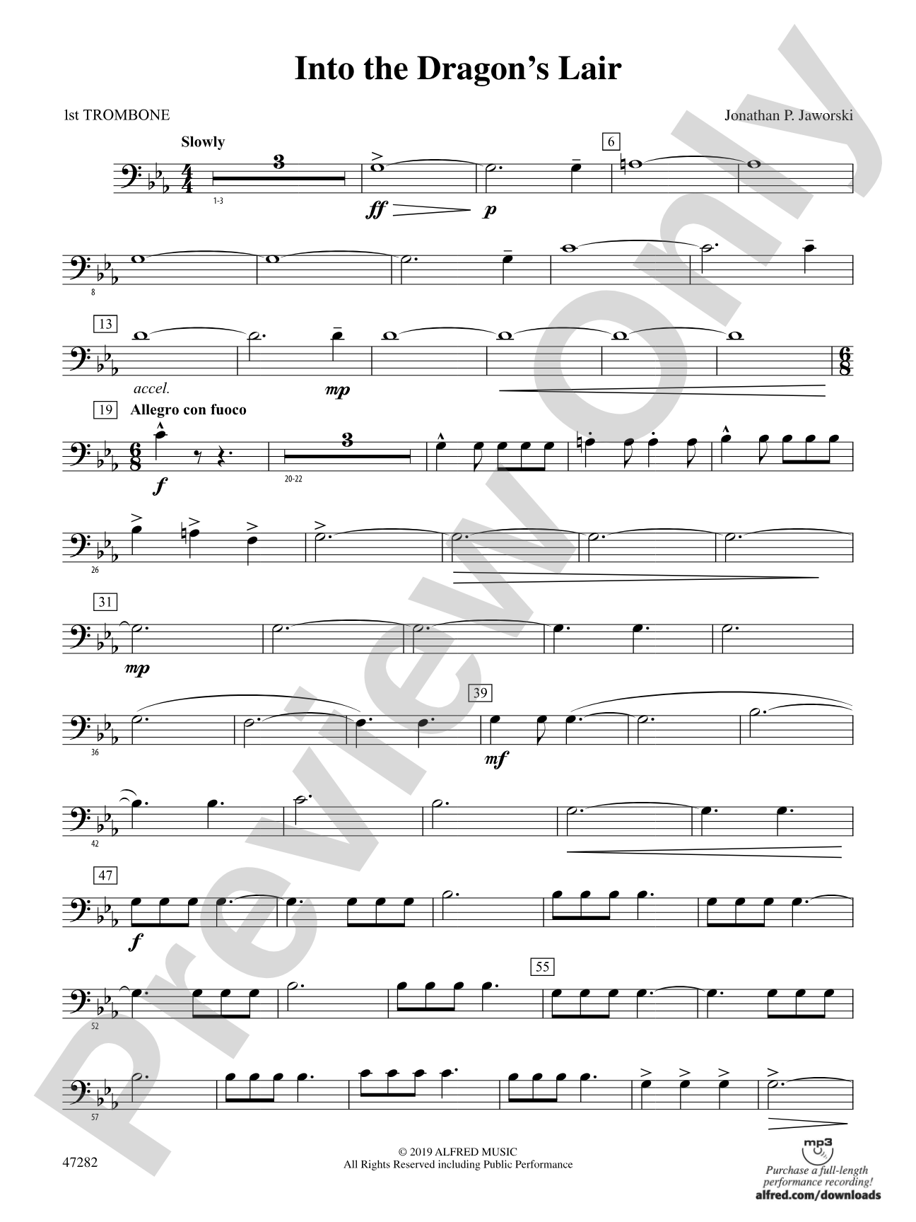 Into the Dragon's Lair: 1st Trombone