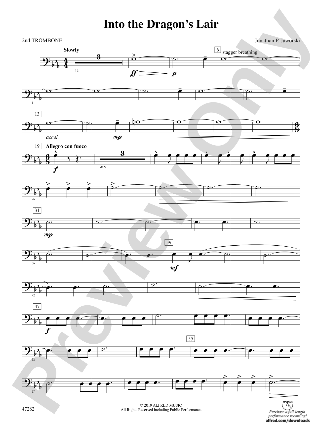 Into the Dragon's Lair: 2nd Trombone