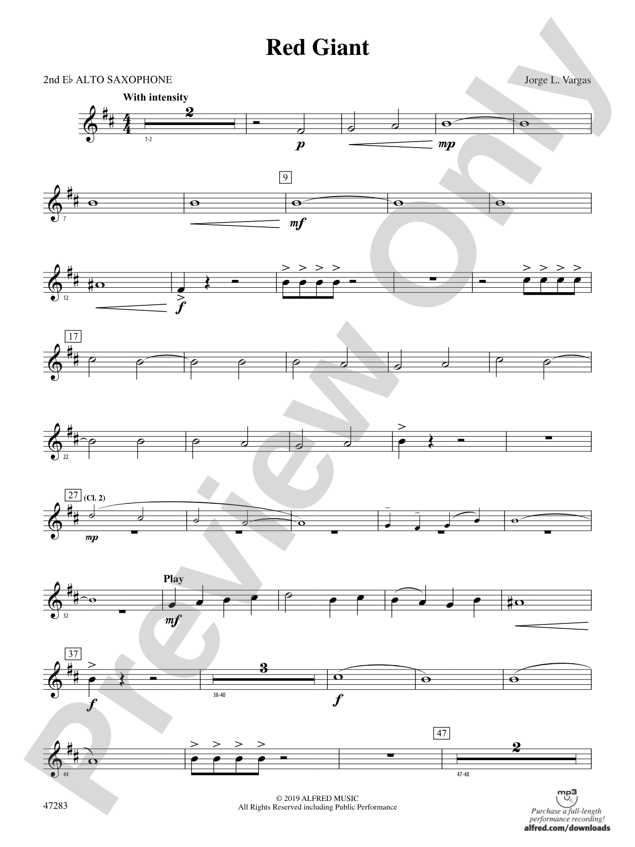 Red Giant: 2nd E-flat Alto Saxophone