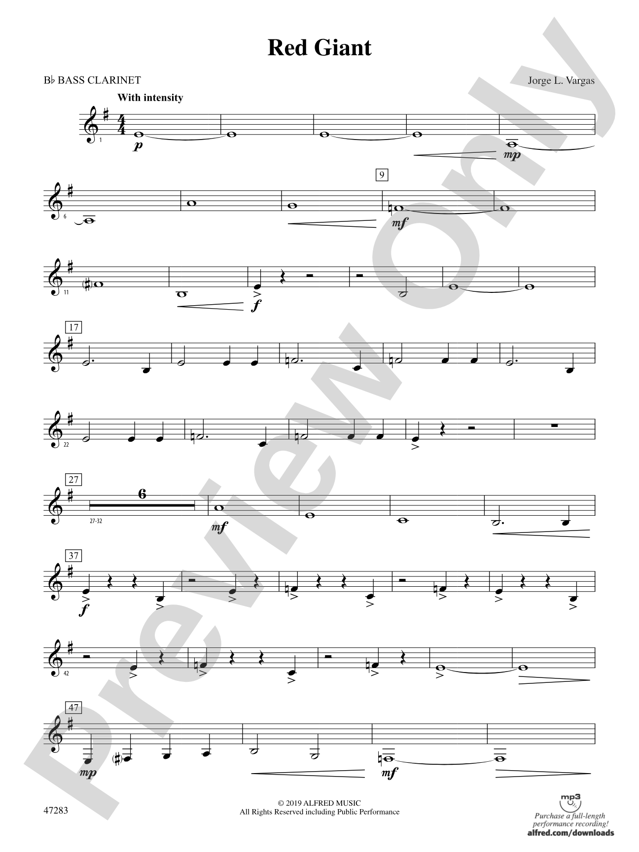 Red Giant: B-flat Bass Clarinet