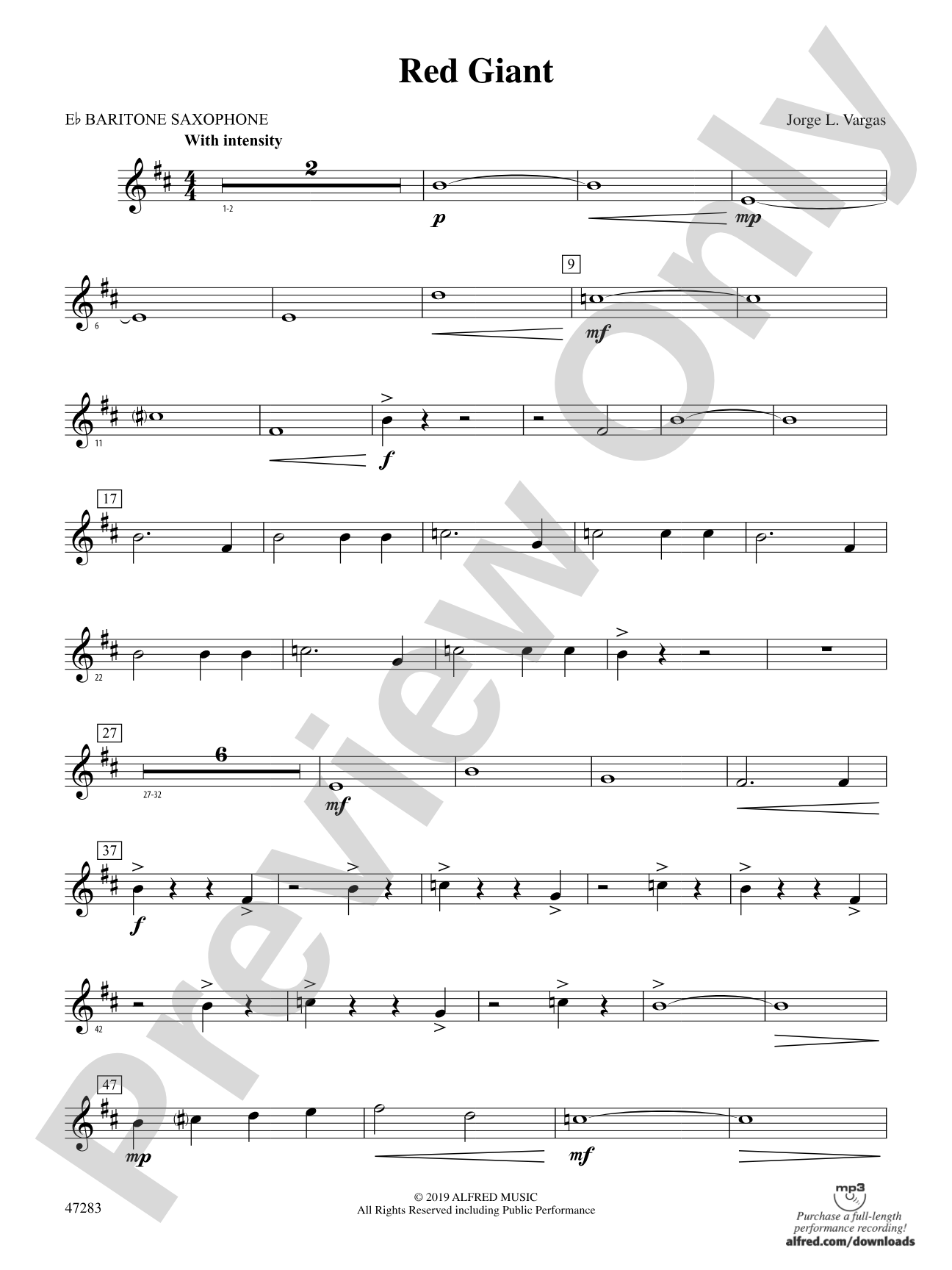 Red Giant: E-flat Baritone Saxophone