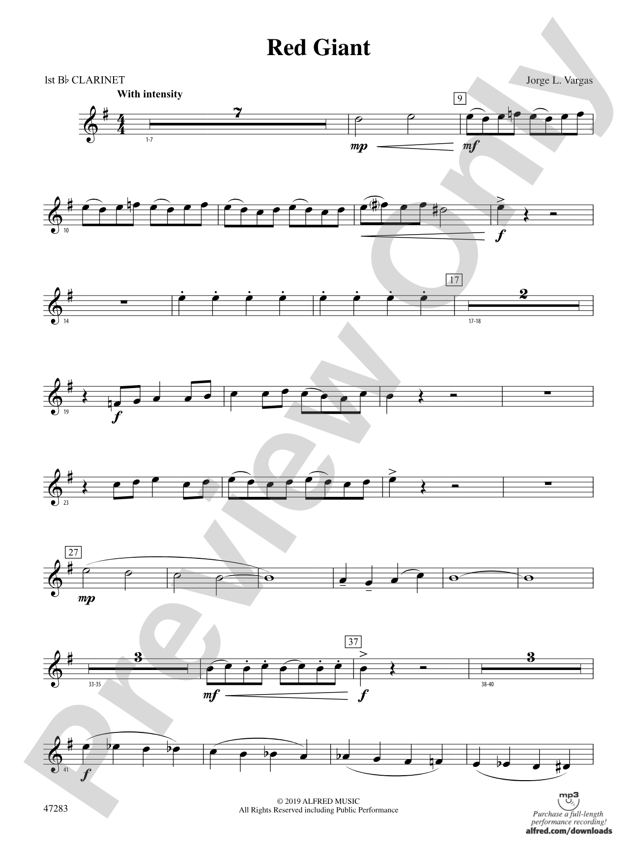 Red Giant: 1st B-flat Clarinet