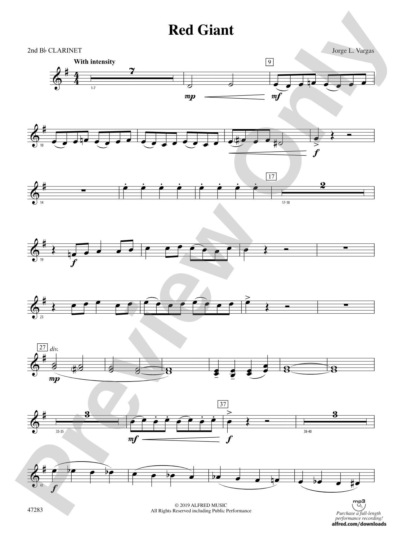 Red Giant: 2nd B-flat Clarinet