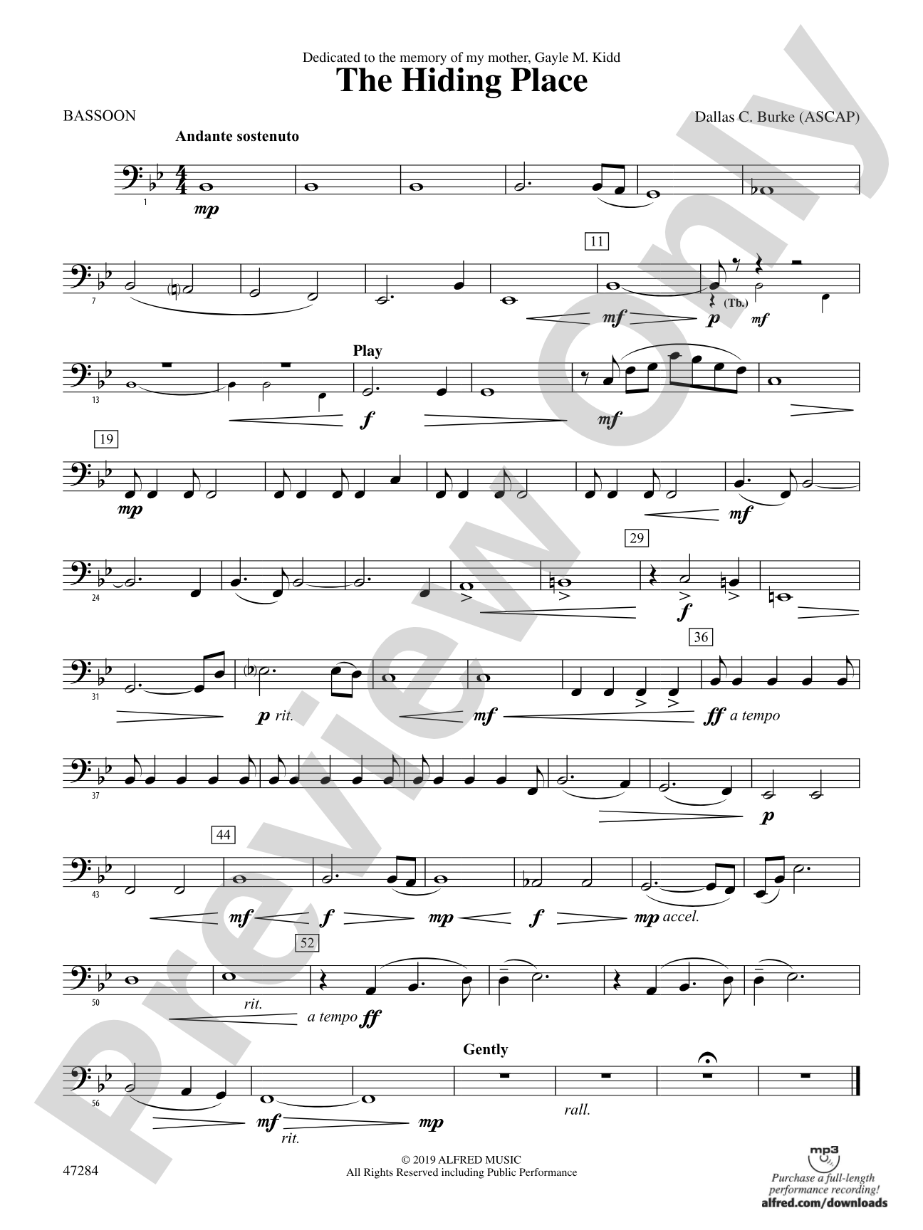 The Hiding Place: Bassoon