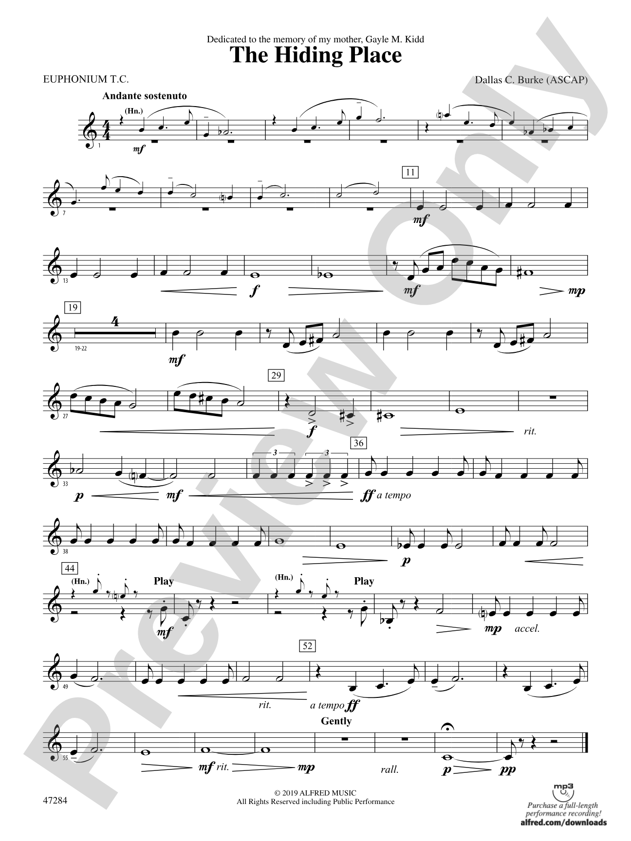 The Hiding Place: Baritone T.C.