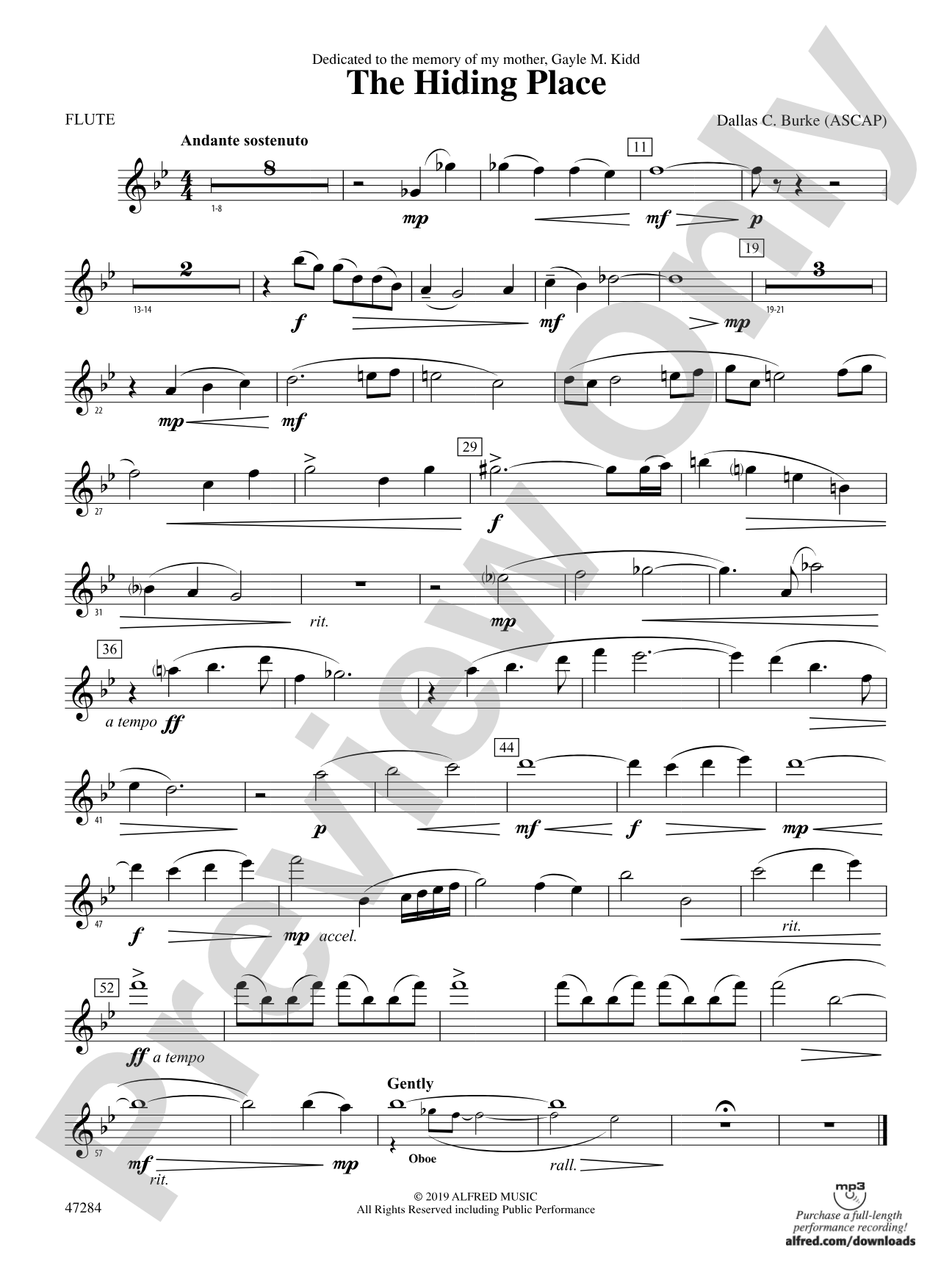 The Hiding Place: Flute