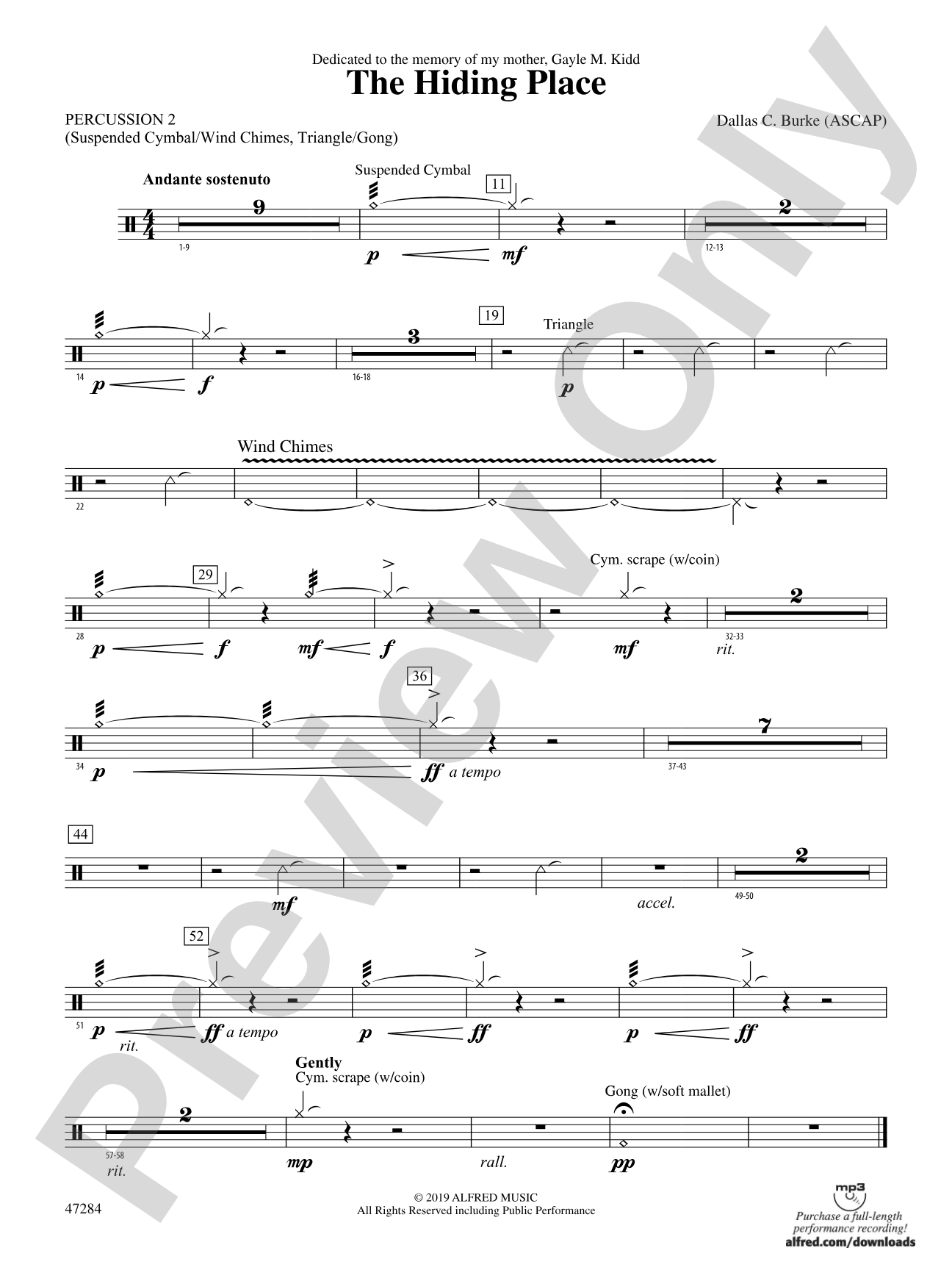 The Hiding Place: 2nd Percussion