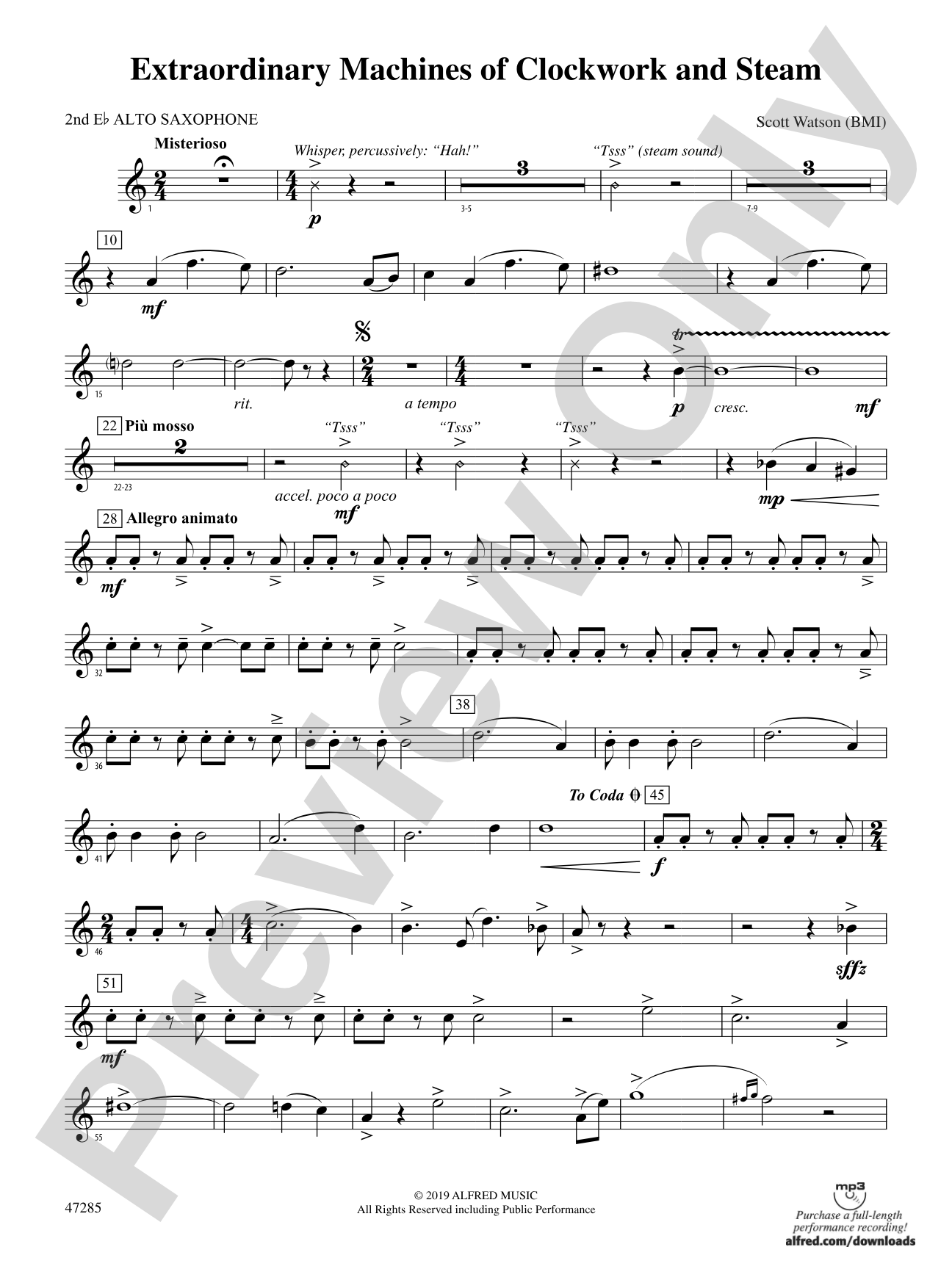 Extraordinary Machines of Clockwork and Steam: 2nd E-flat Alto Saxophone