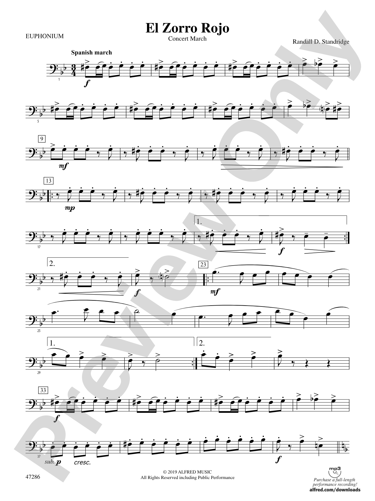 El Zorro Rojo: Baritone B.C.