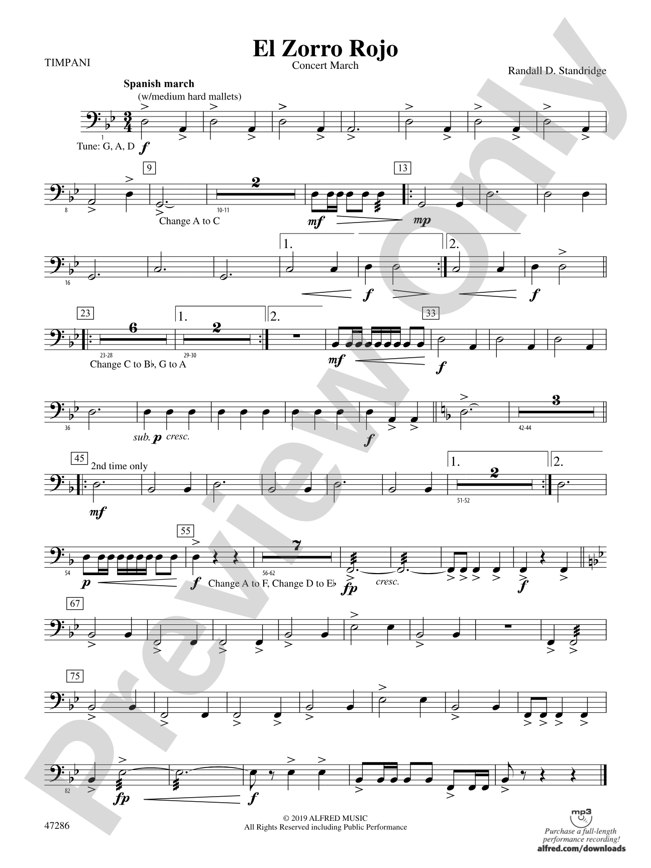 El Zorro Rojo: Timpani