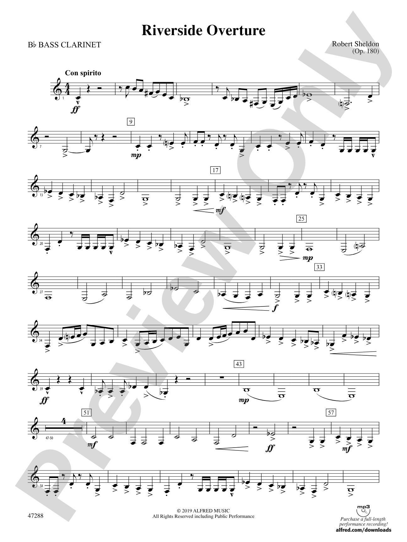 Riverside Overture: B-flat Bass Clarinet