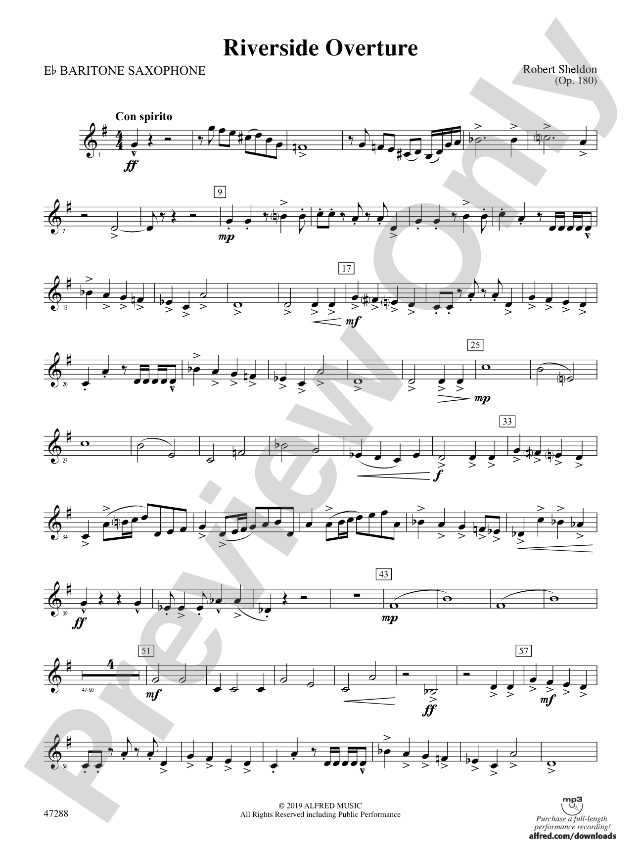 Riverside Overture: E-flat Baritone Saxophone