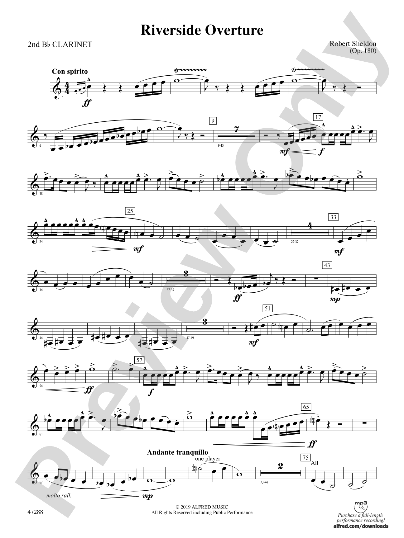 Riverside Overture: 2nd B-flat Clarinet