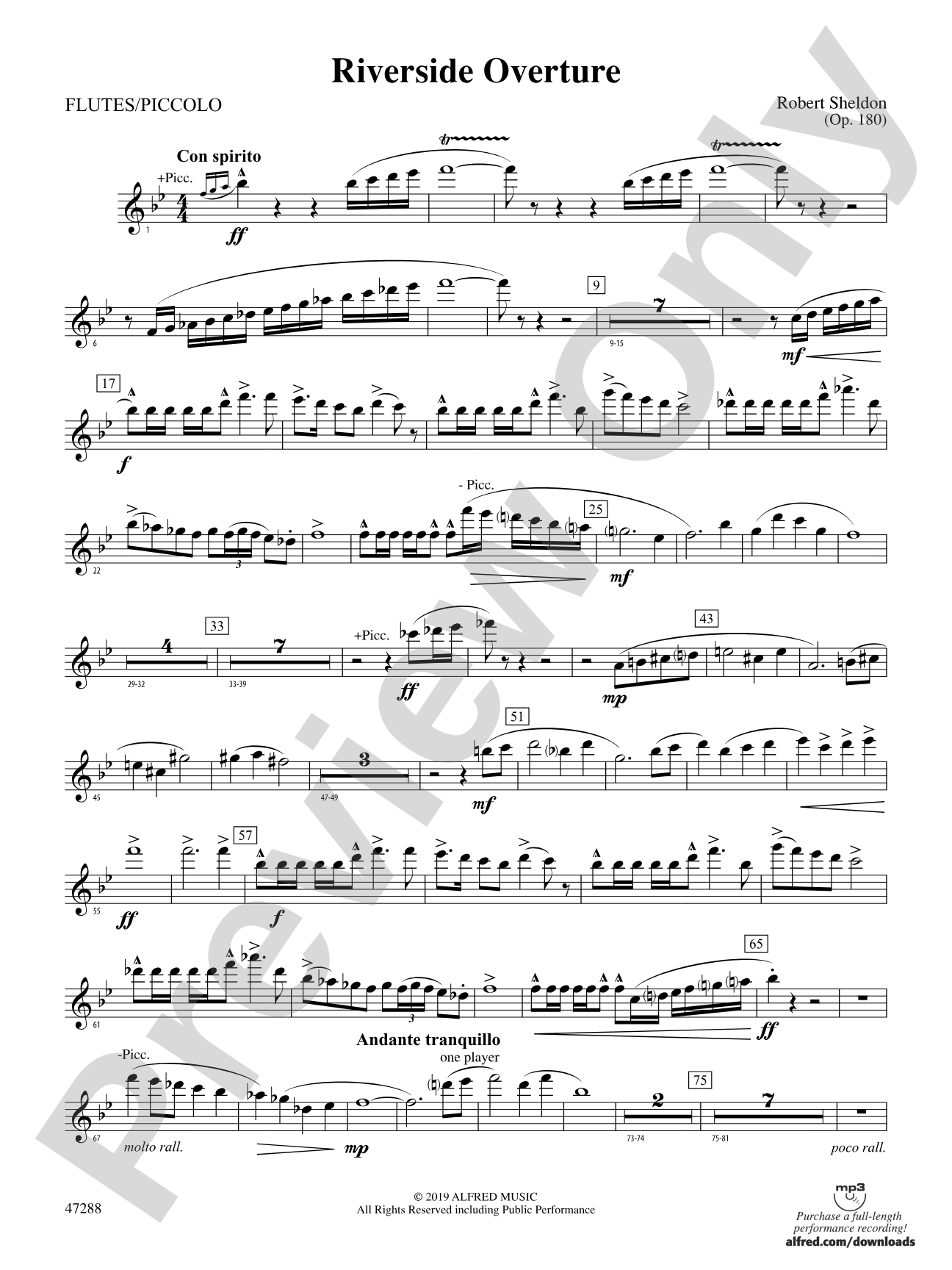 Riverside Overture: Flute