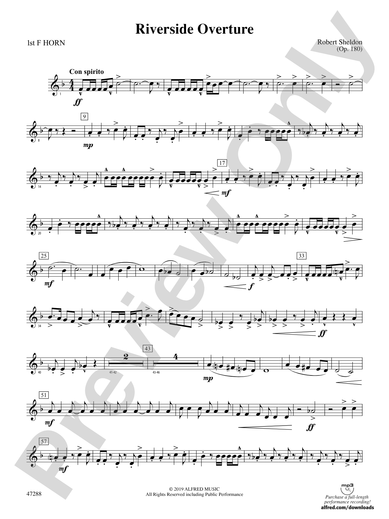 Riverside Overture: 1st F Horn