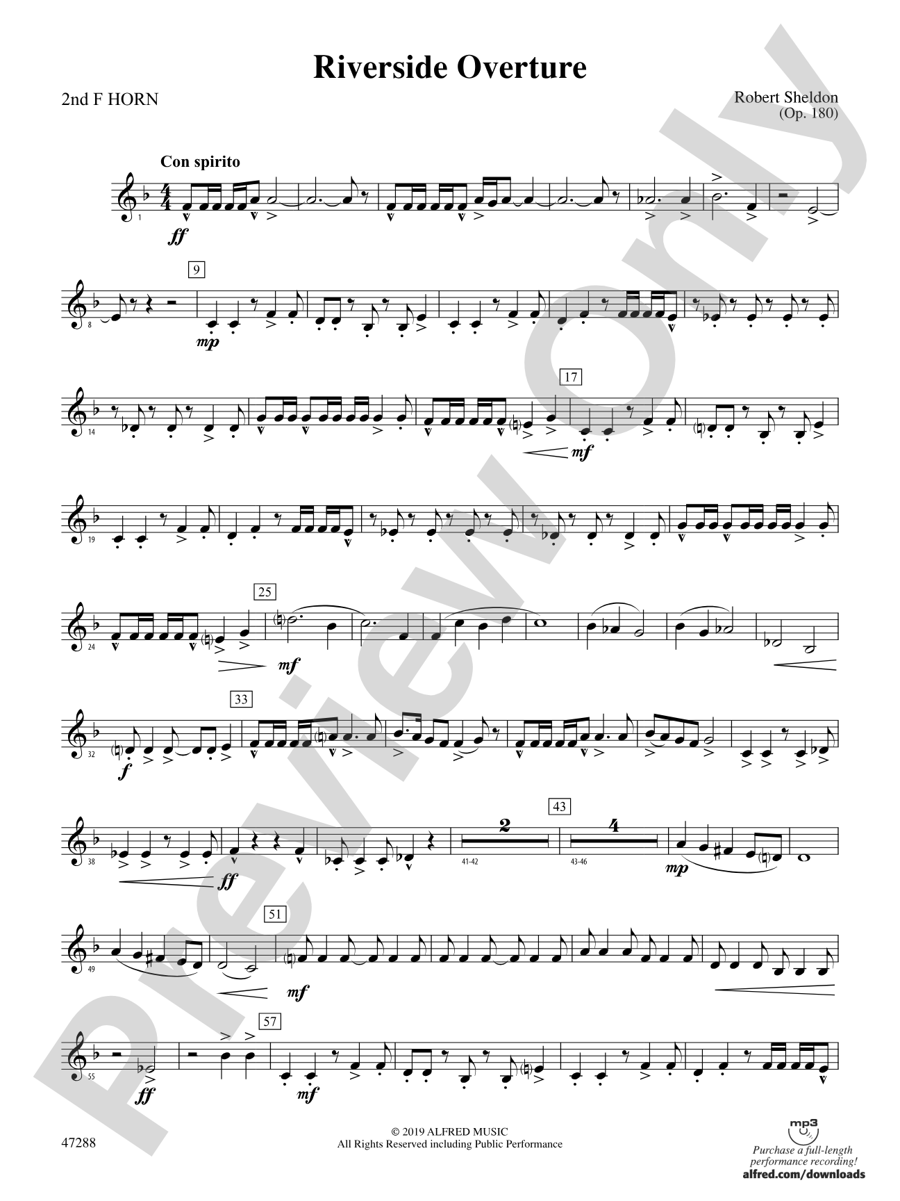 Riverside Overture: 2nd F Horn