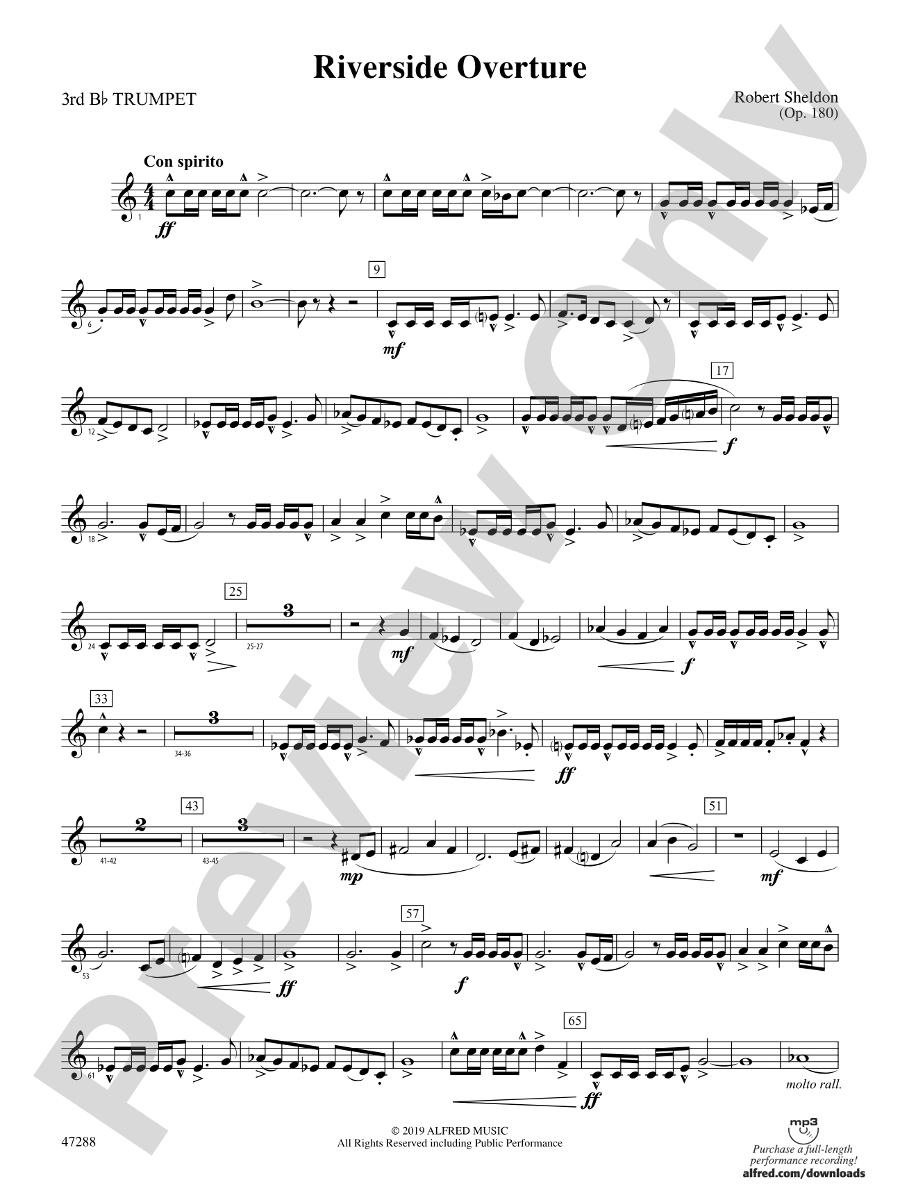 Riverside Overture: 3rd B-flat Trumpet