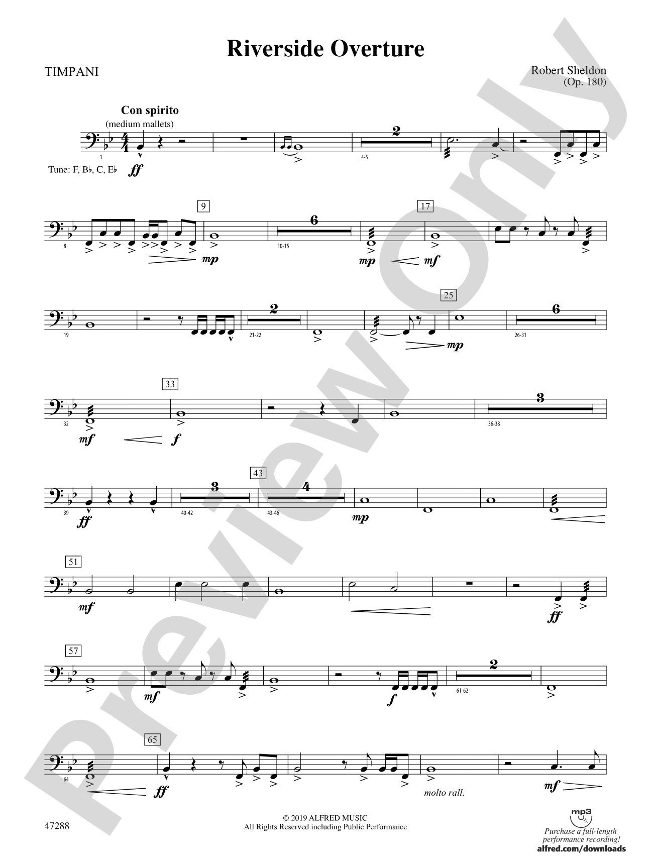 Riverside Overture: Timpani