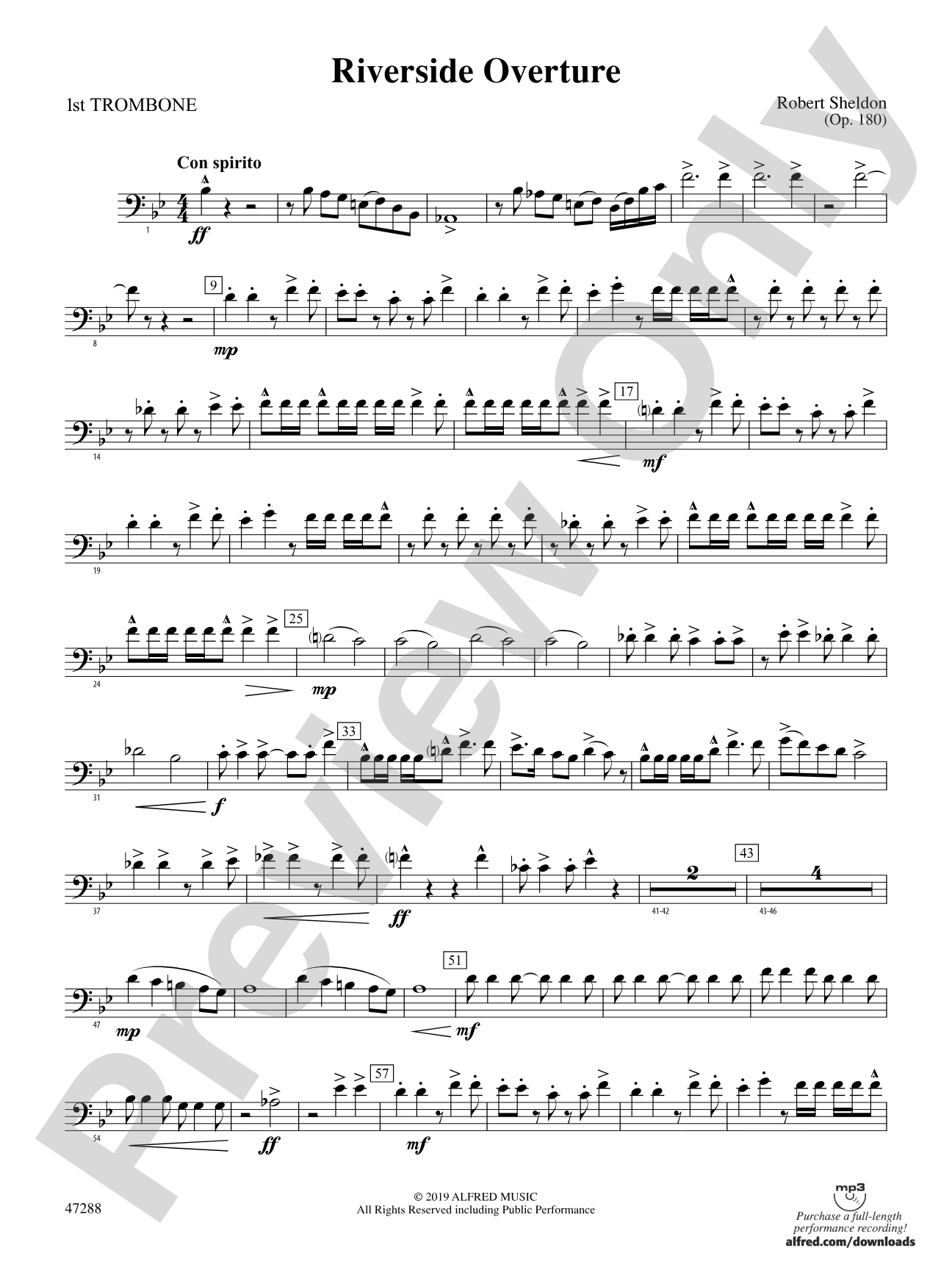 Riverside Overture: 1st Trombone