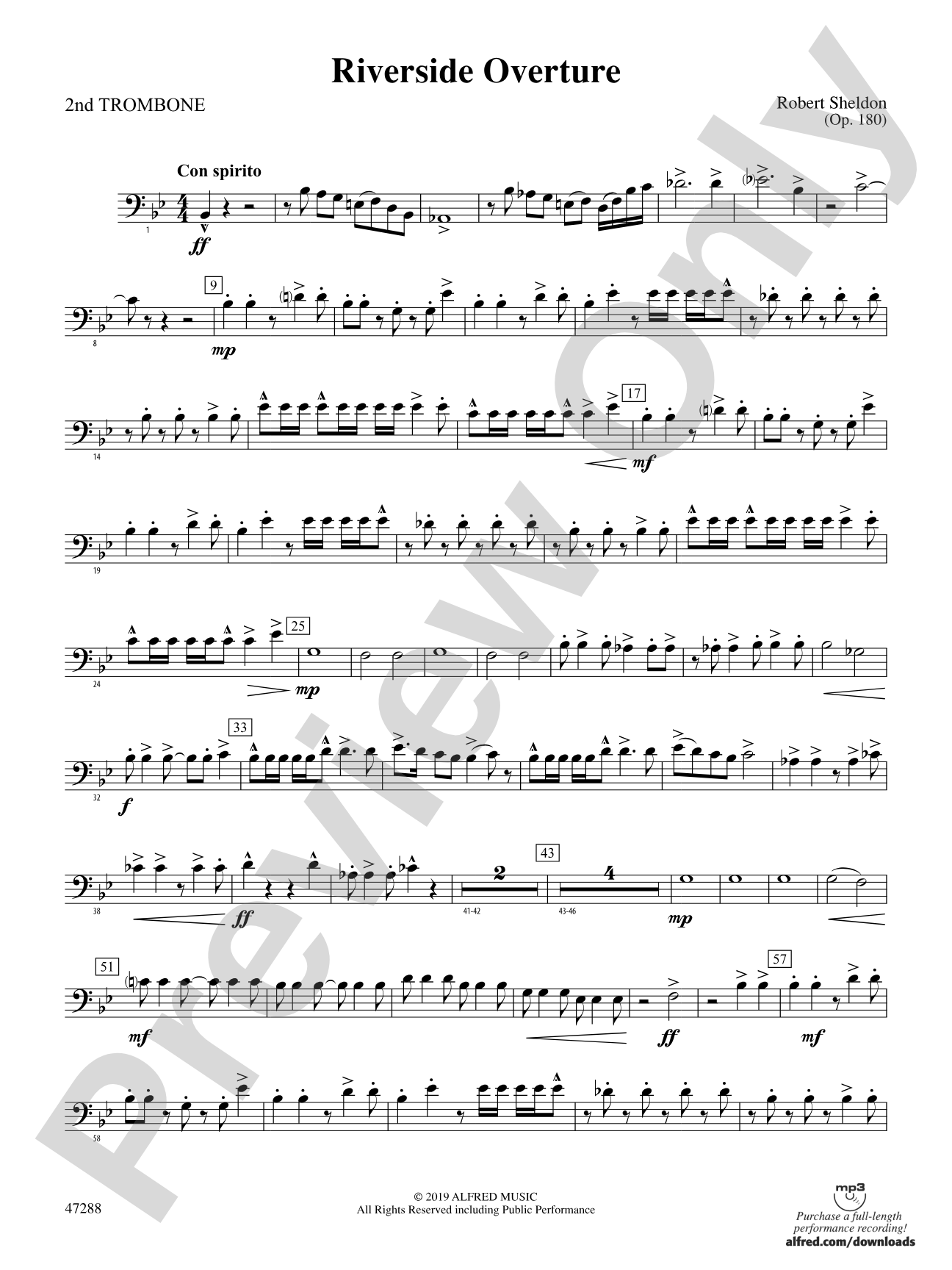 Riverside Overture: 2nd Trombone