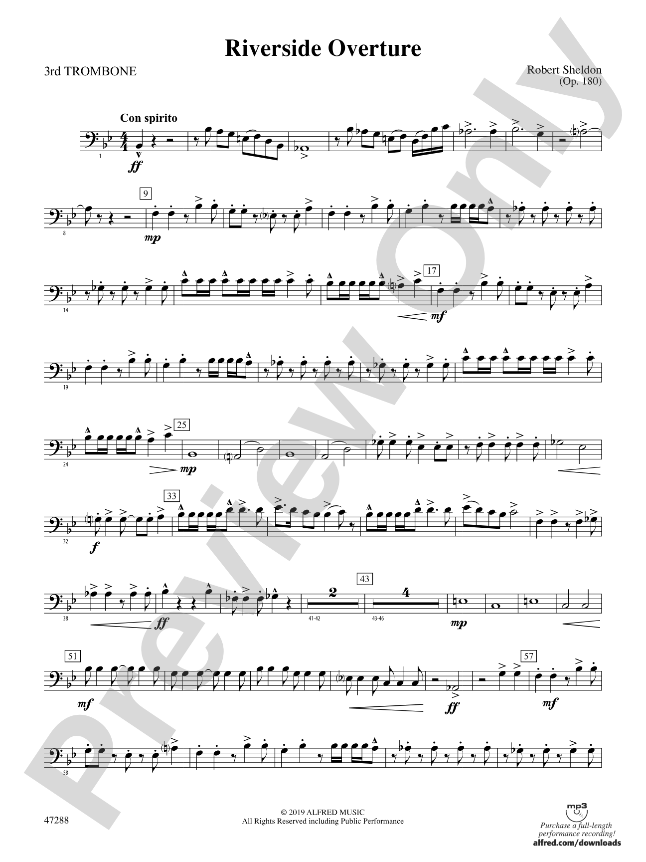 Riverside Overture: 3rd Trombone