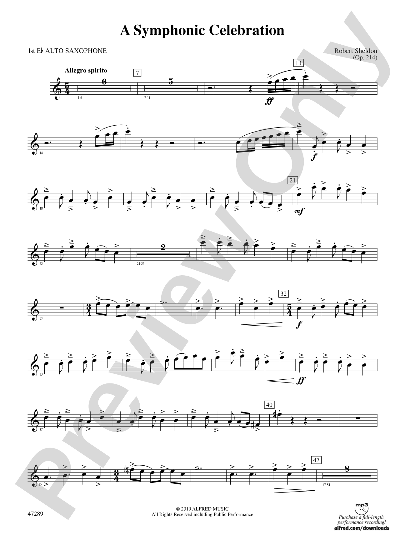 A Symphonic Celebration: E-flat Alto Saxophone