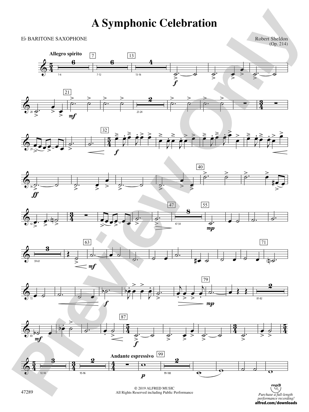 A Symphonic Celebration: E-flat Baritone Saxophone