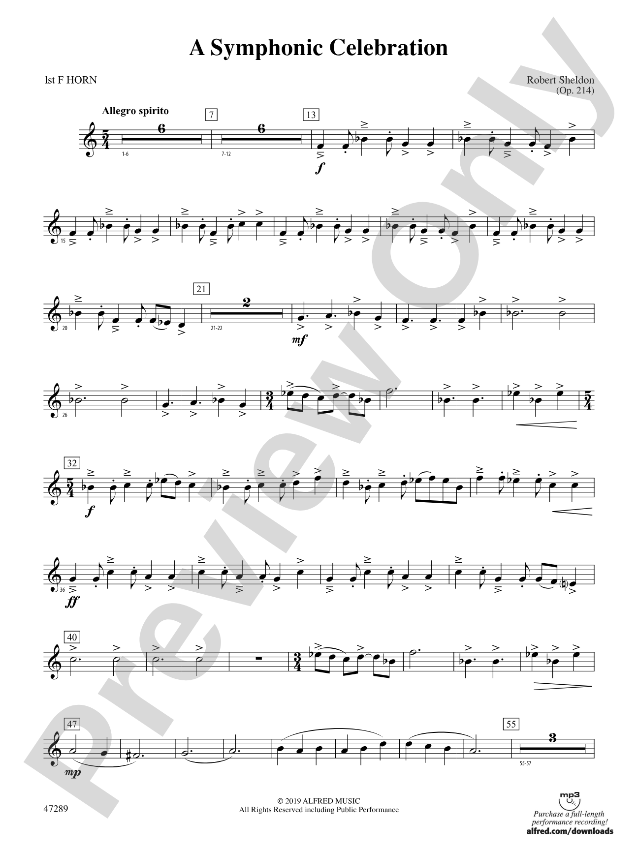 A Symphonic Celebration: 1st F Horn