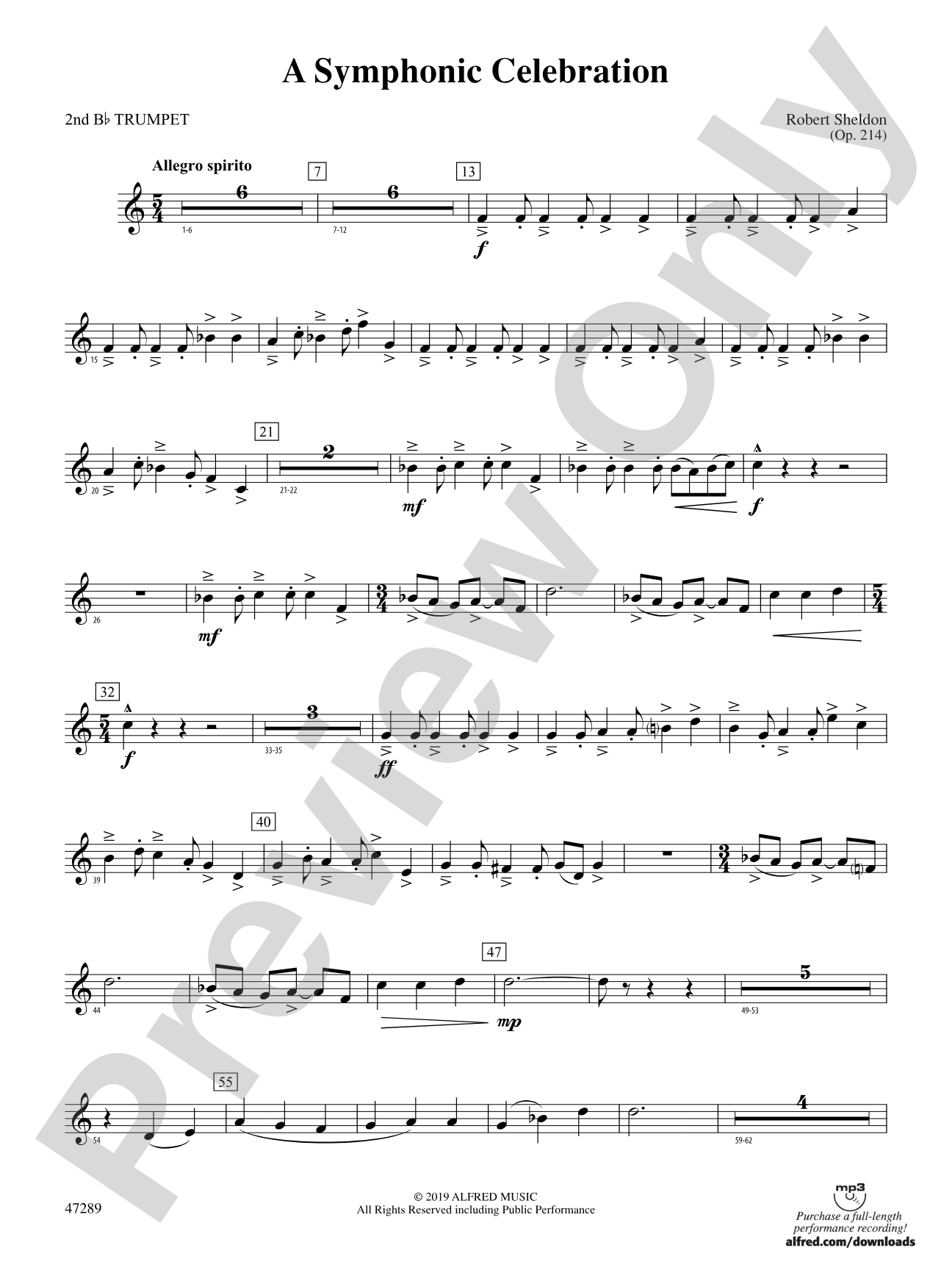 A Symphonic Celebration: 2nd B-flat Trumpet