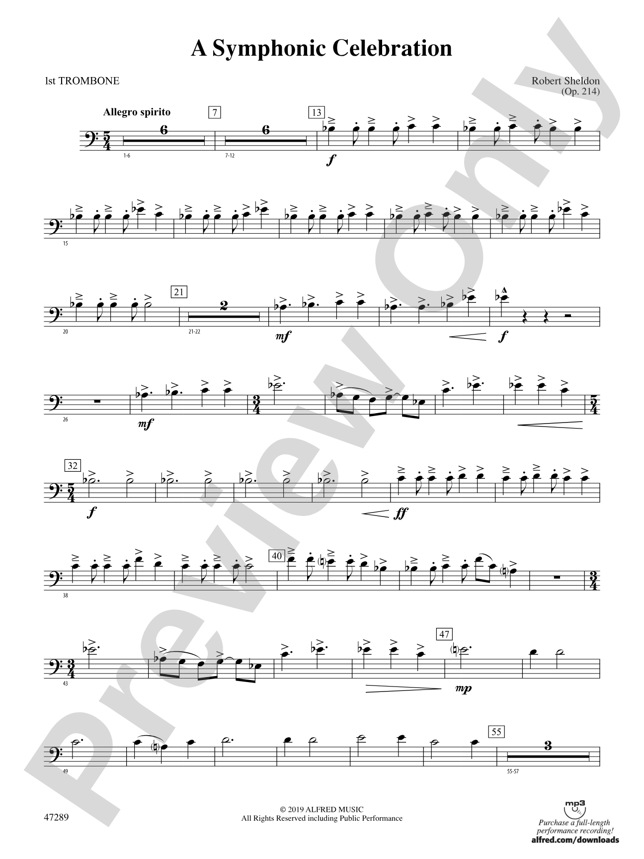 A Symphonic Celebration: 1st Trombone