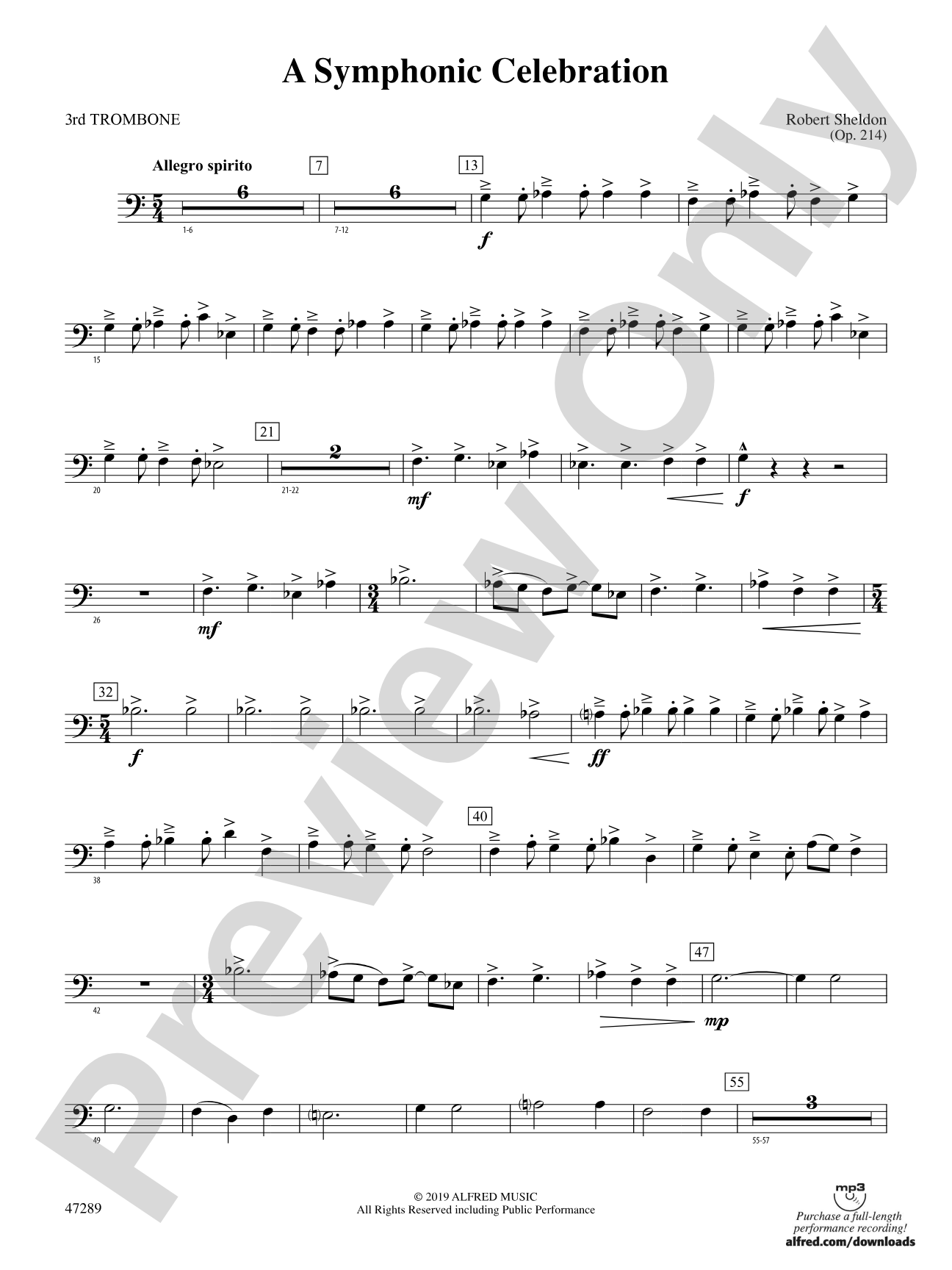 A Symphonic Celebration: 3rd Trombone