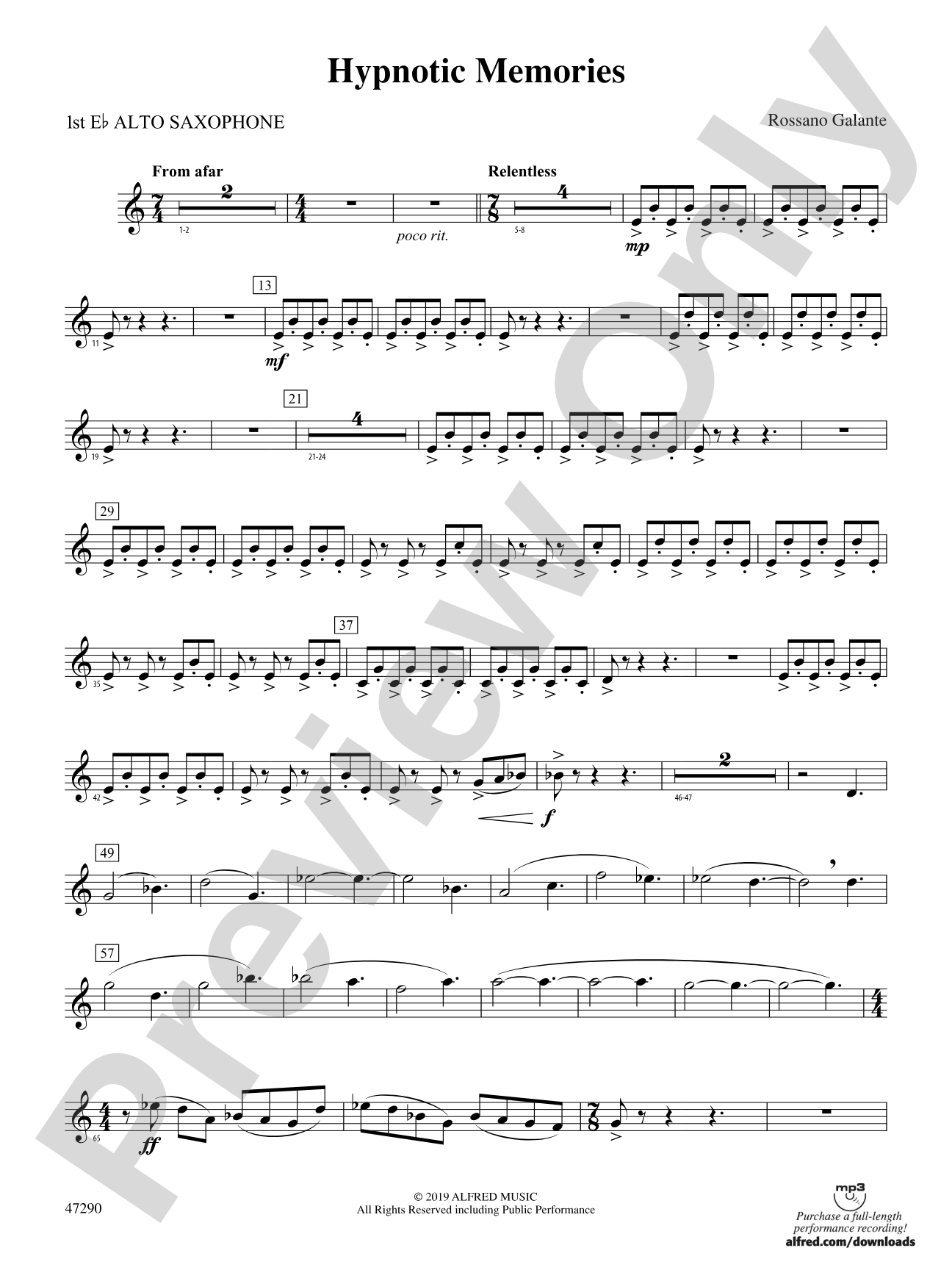Hypnotic Memories: E-flat Alto Saxophone