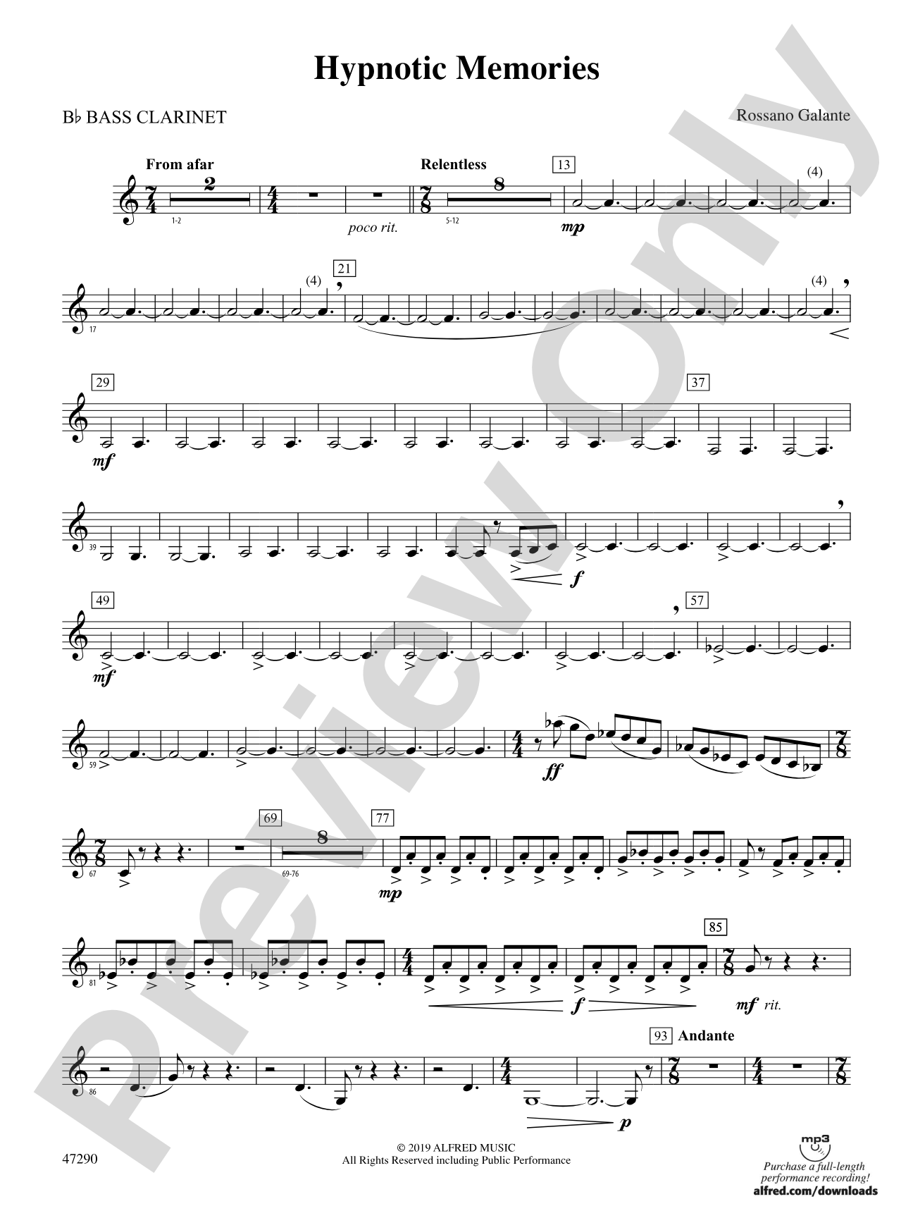 Hypnotic Memories: B-flat Bass Clarinet