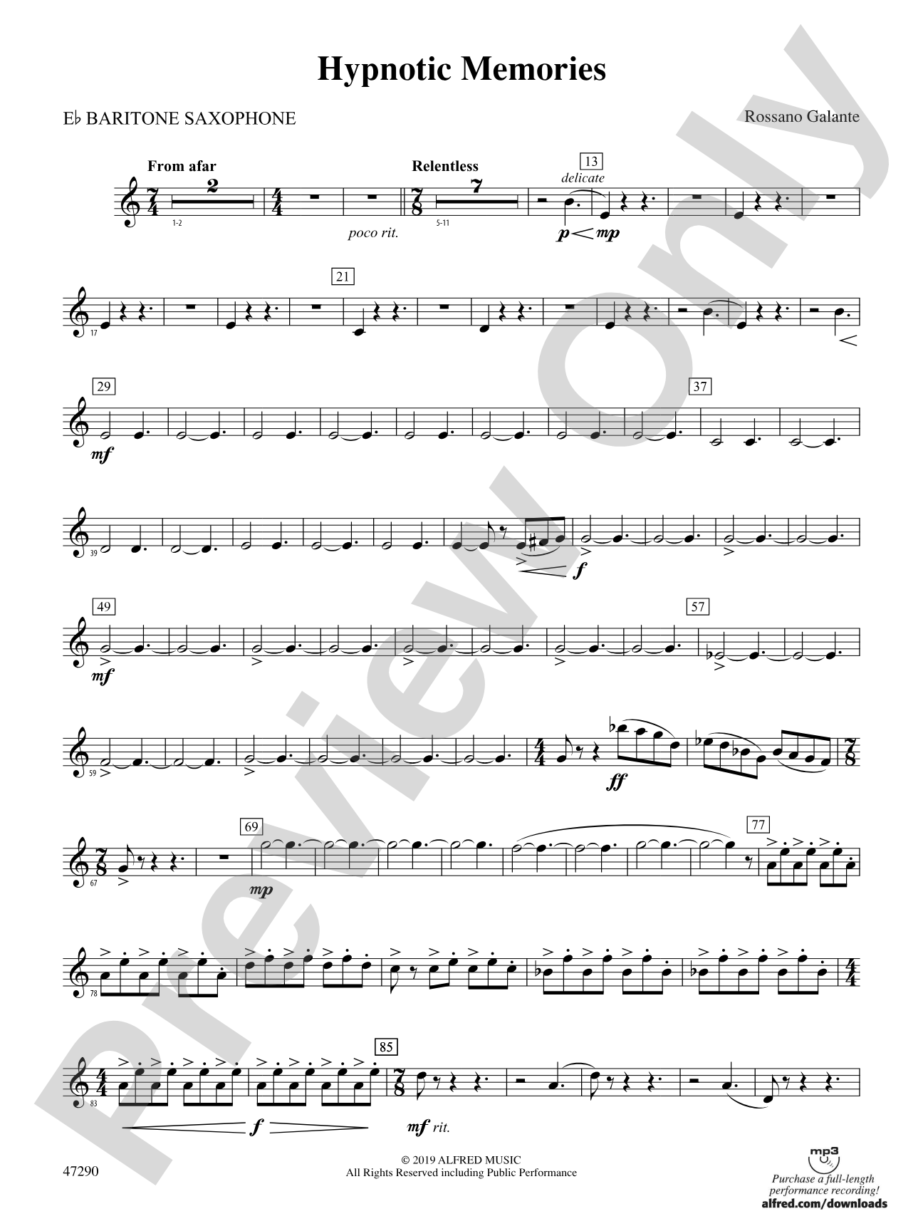 Hypnotic Memories: E-flat Baritone Saxophone