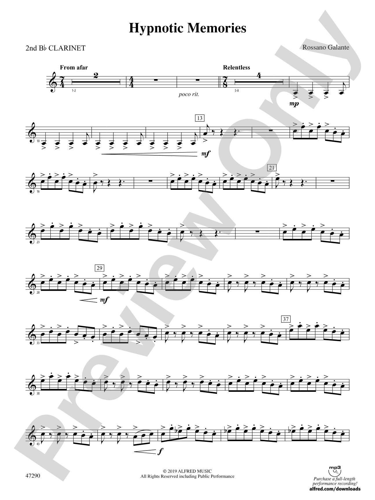 Hypnotic Memories: 2nd B-flat Clarinet