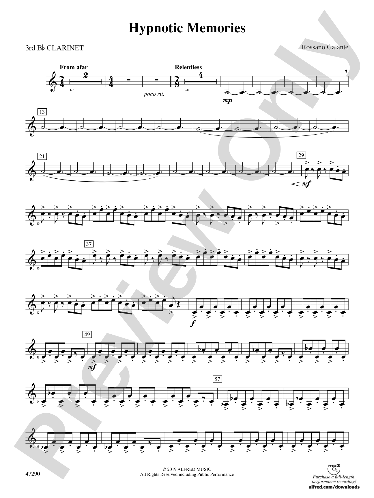 Hypnotic Memories: 3rd B-flat Clarinet