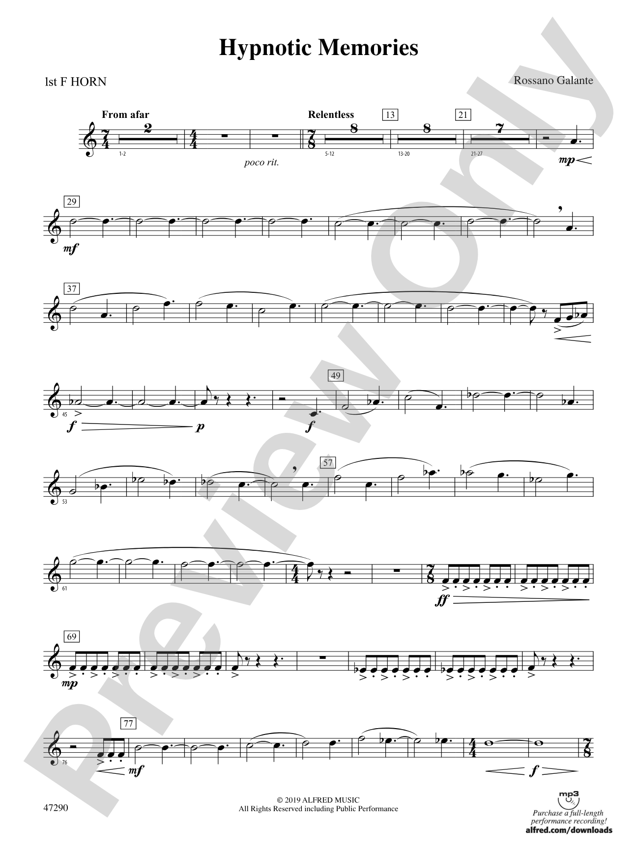Hypnotic Memories: 1st F Horn
