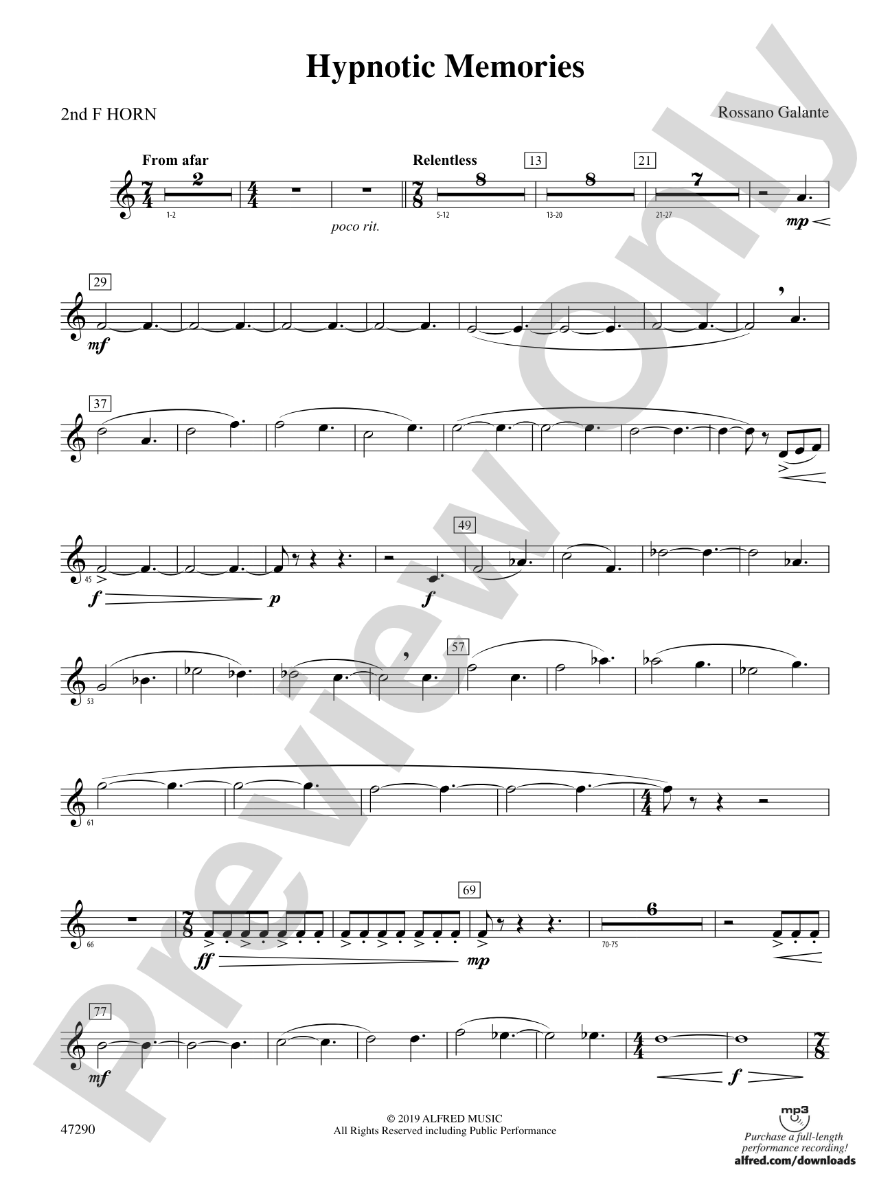 Hypnotic Memories: 2nd F Horn