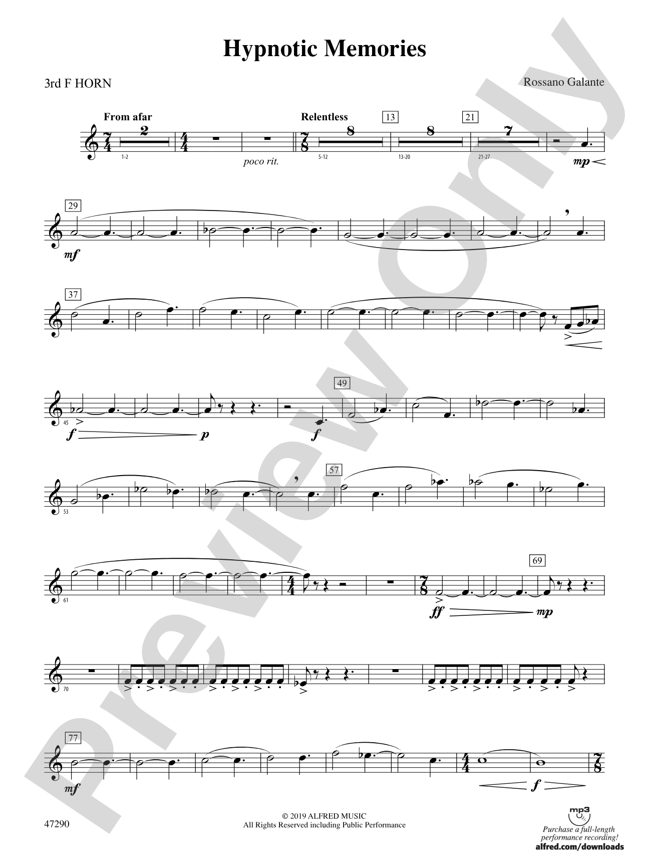 Hypnotic Memories: 3rd F Horn