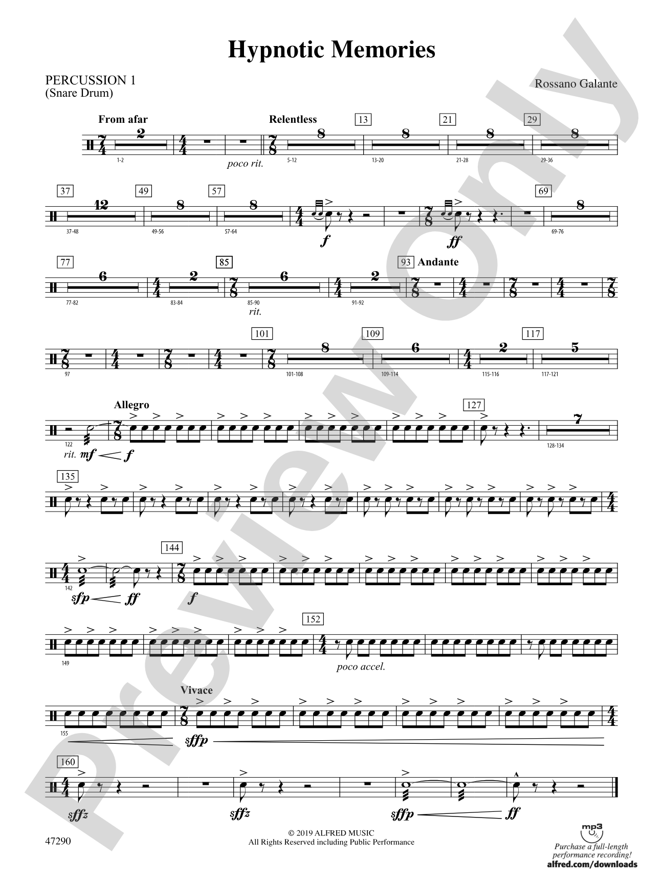 Hypnotic Memories: 1st Percussion