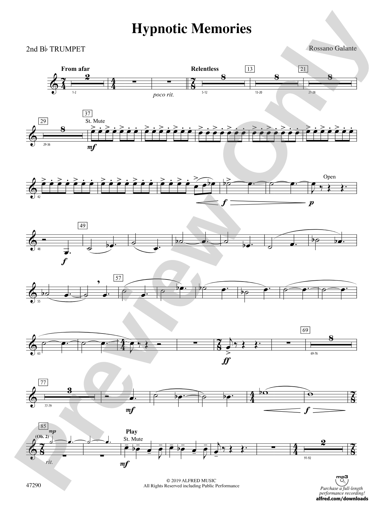 Hypnotic Memories: 2nd B-flat Trumpet