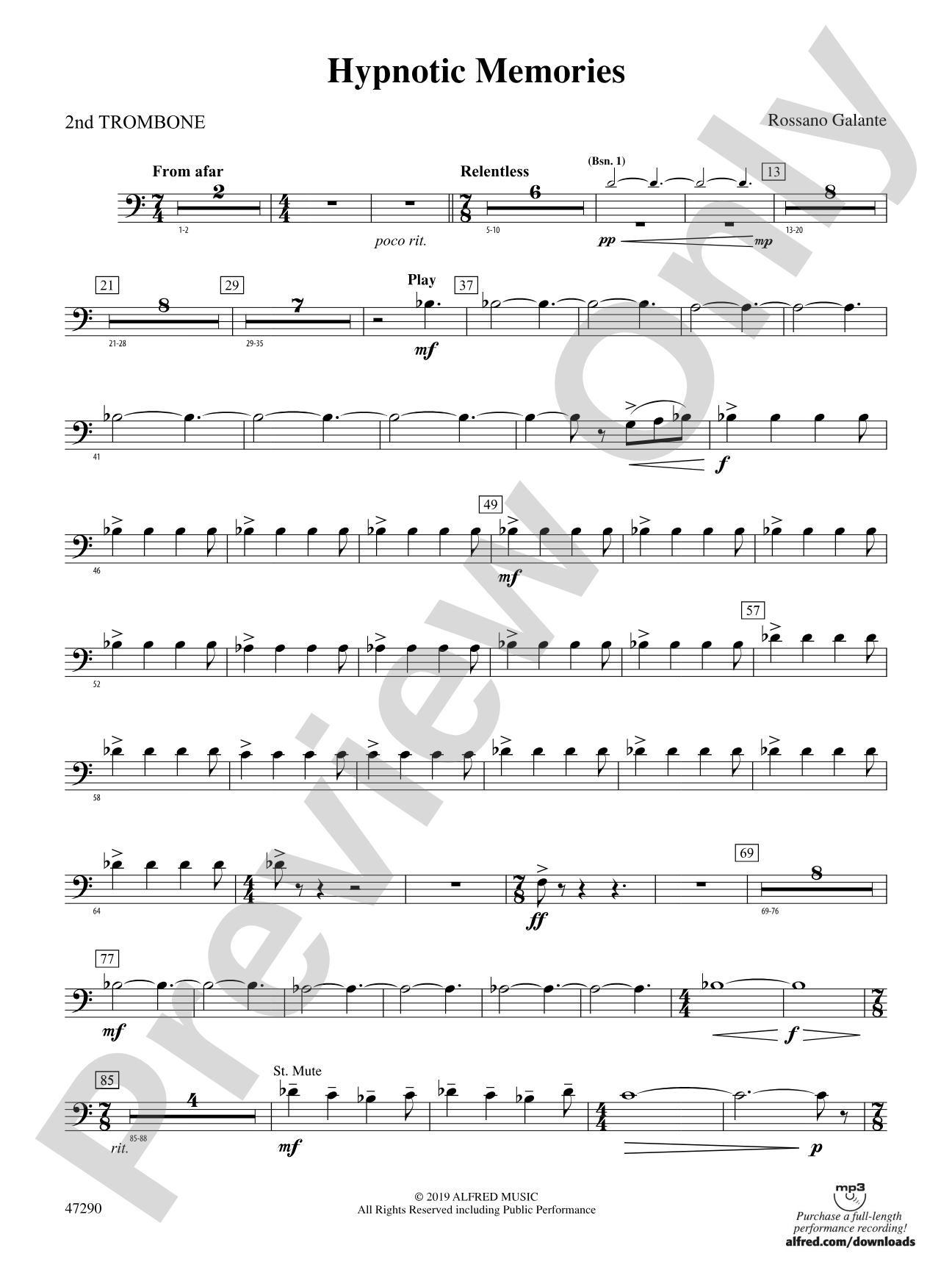 Hypnotic Memories: 2nd Trombone