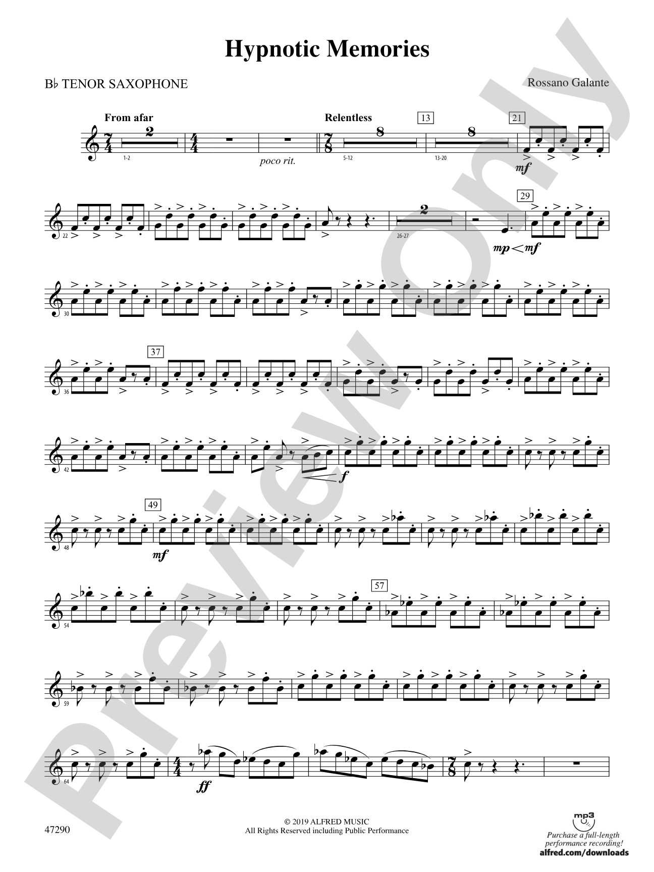 Hypnotic Memories: B-flat Tenor Saxophone