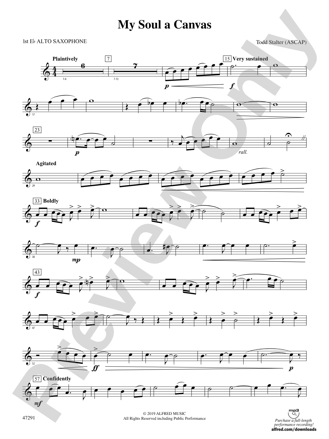 My Soul a Canvas: E-flat Alto Saxophone