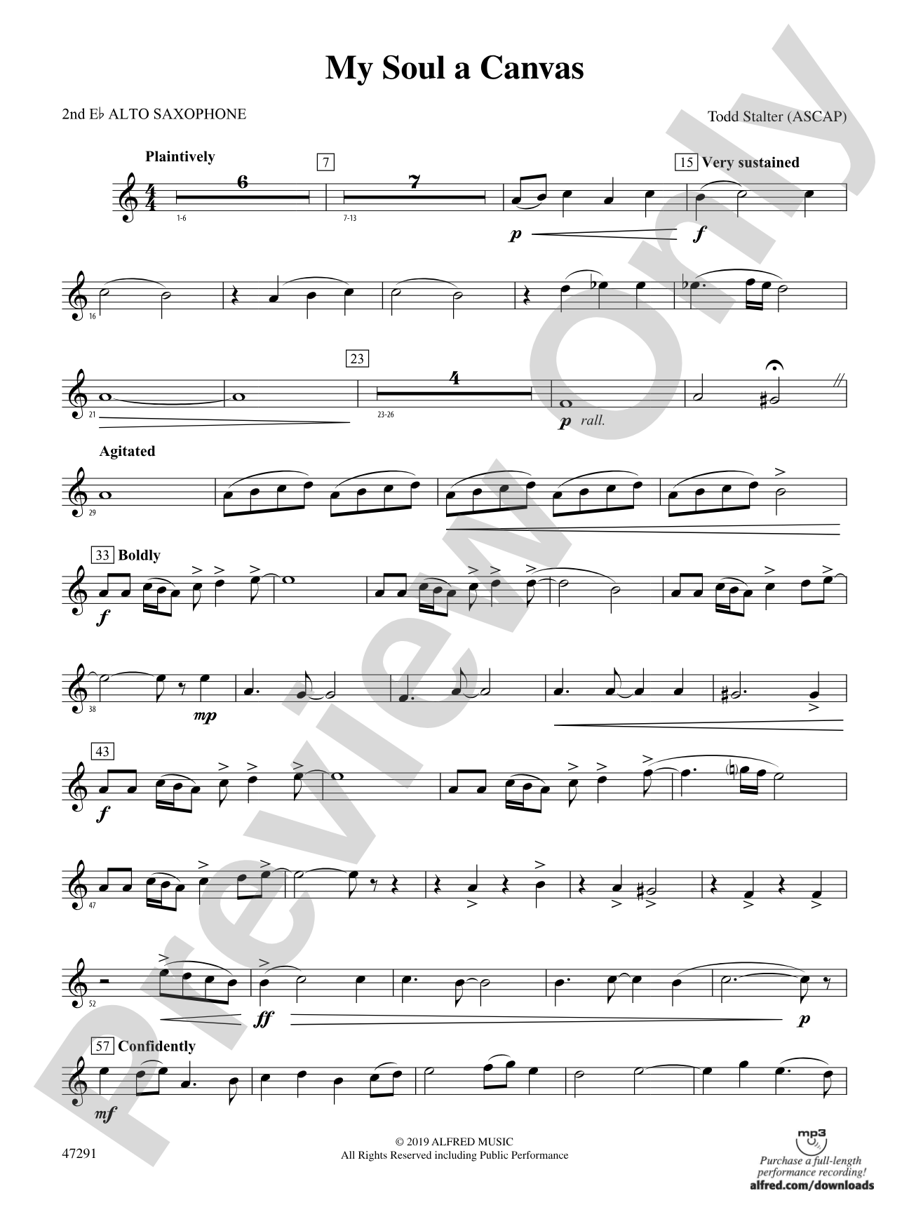 My Soul a Canvas: 2nd E-flat Alto Saxophone