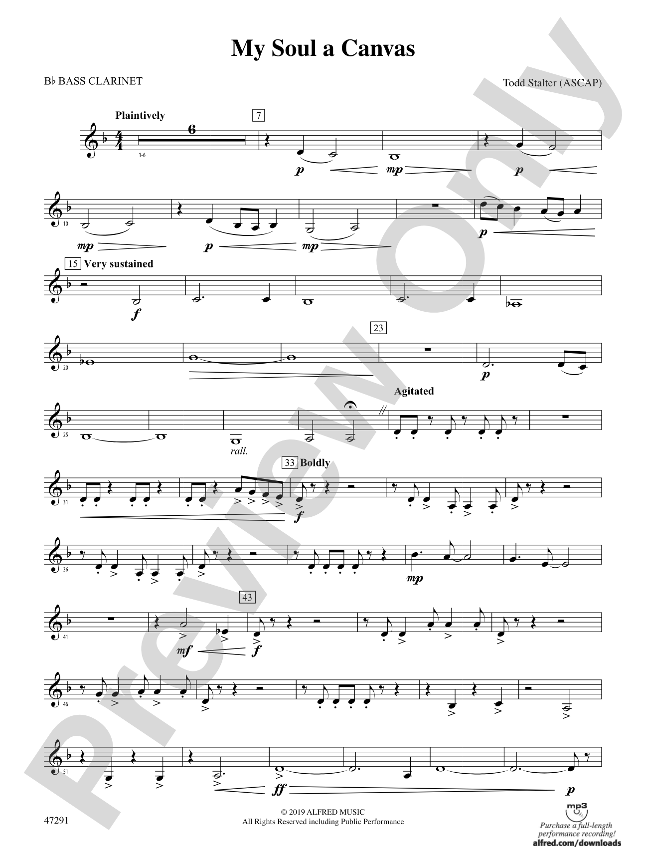 My Soul a Canvas: B-flat Bass Clarinet