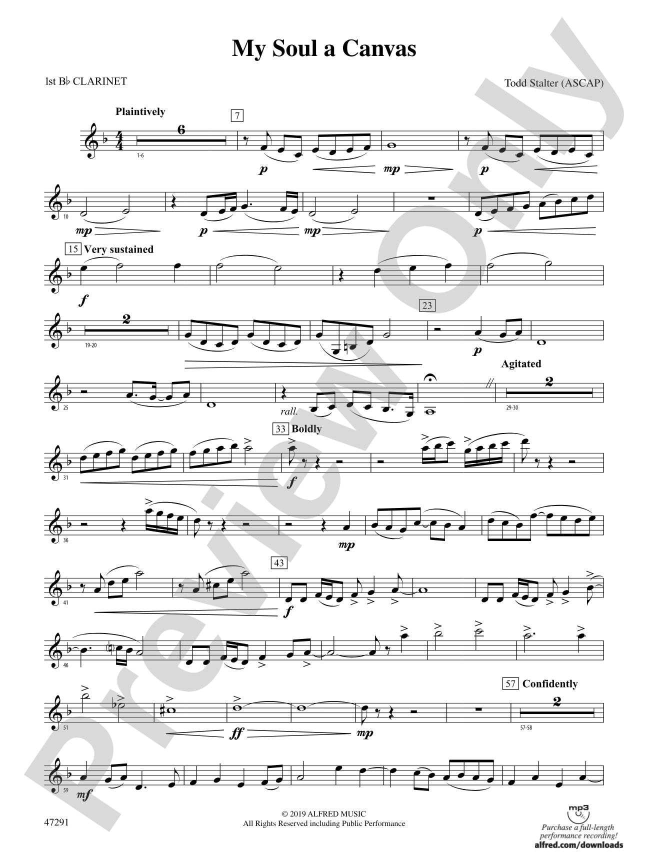 My Soul a Canvas: 1st B-flat Clarinet