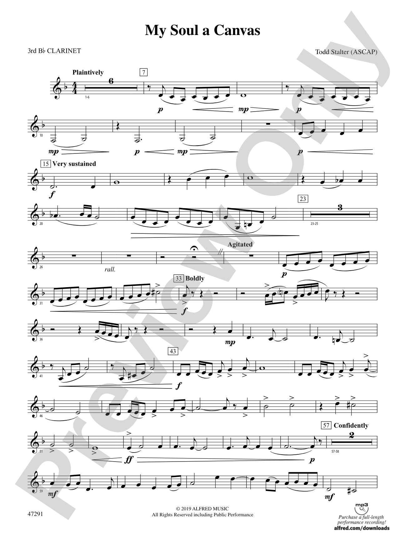 My Soul a Canvas: 3rd B-flat Clarinet